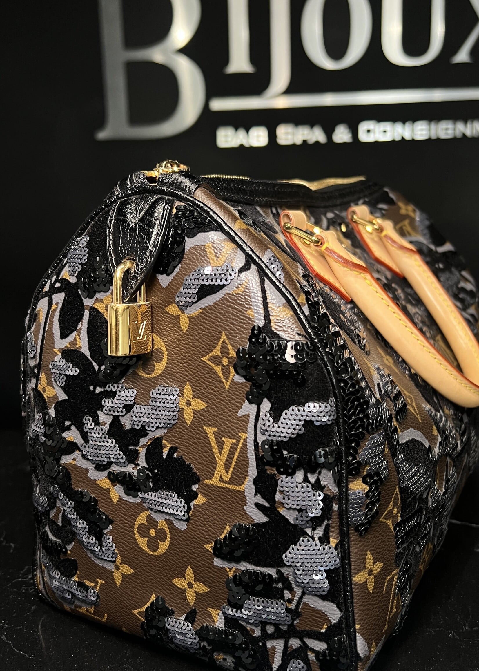 Louis Vuitton Louis Vuitton Fleur De Jais Sequins Speedy 30