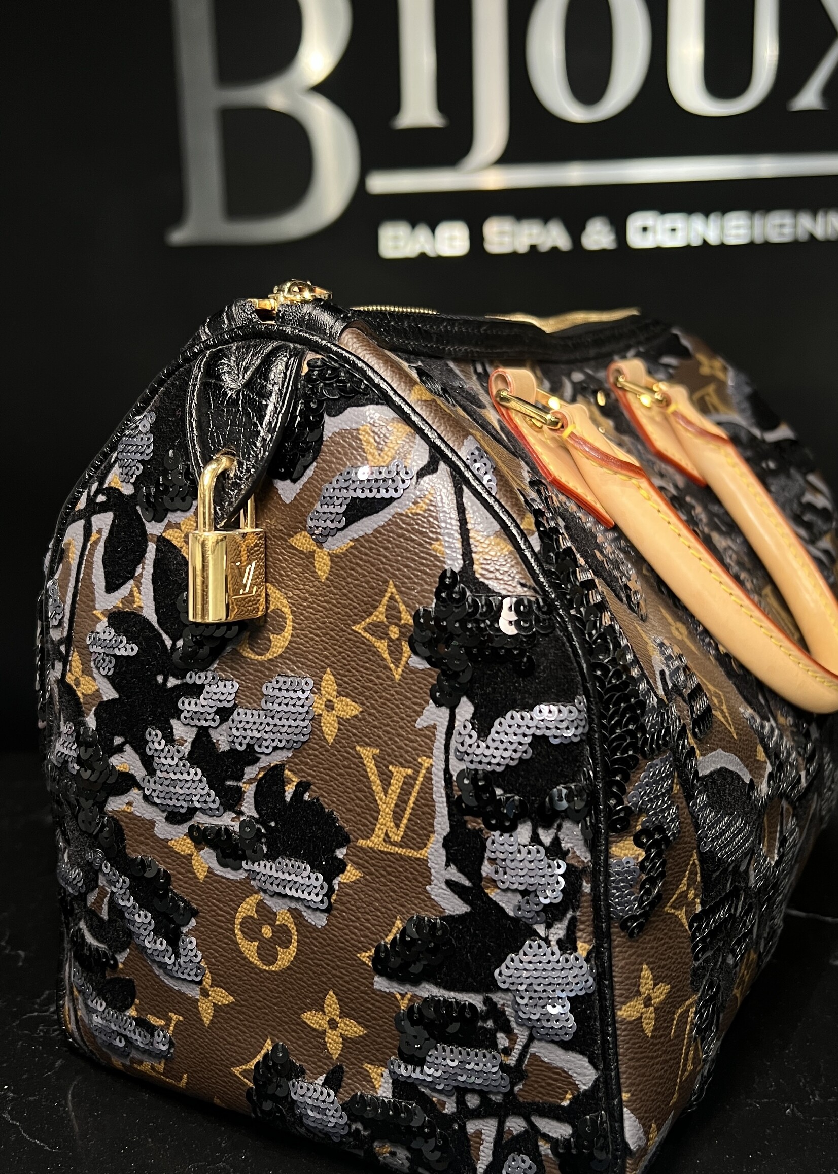 Louis Vuitton SOLD - Louis Vuitton Fleur De Jais Sequins Speedy 30