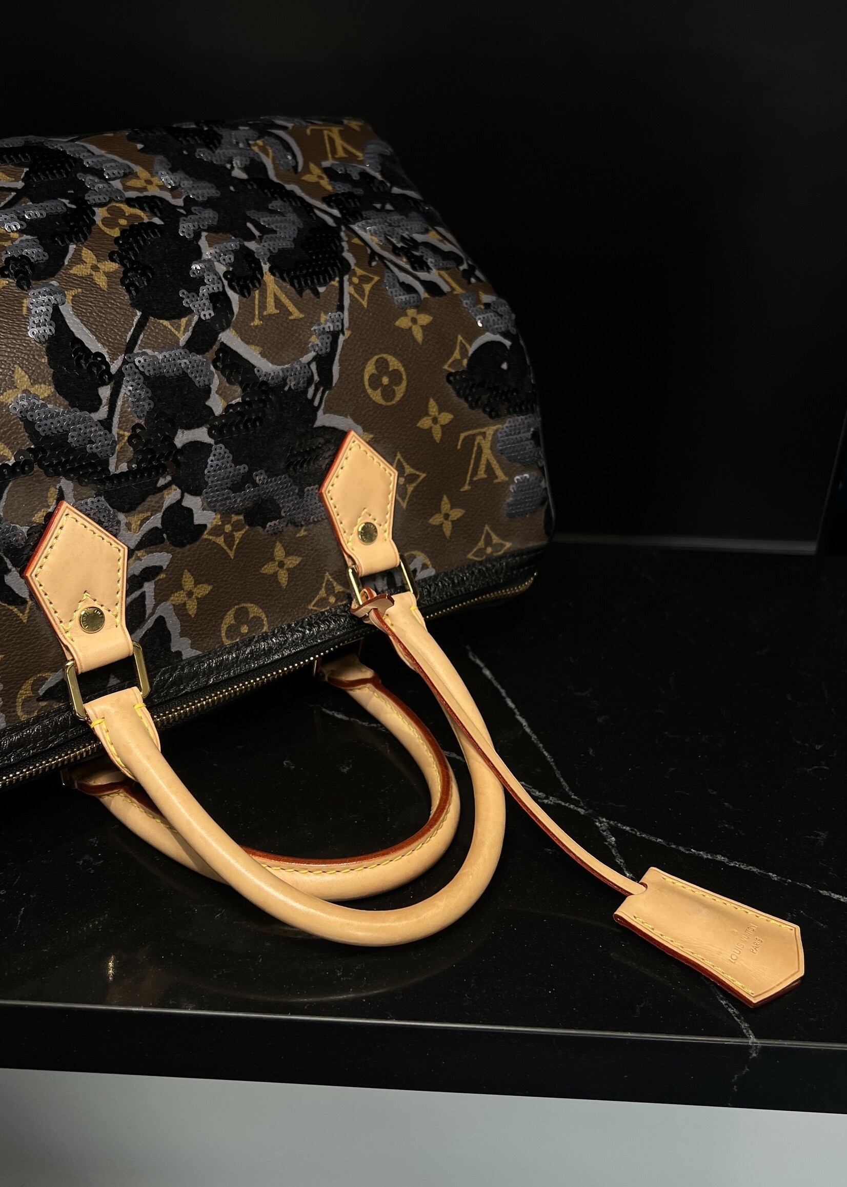 Louis Vuitton SOLD - Louis Vuitton Fleur De Jais Sequins Speedy 30