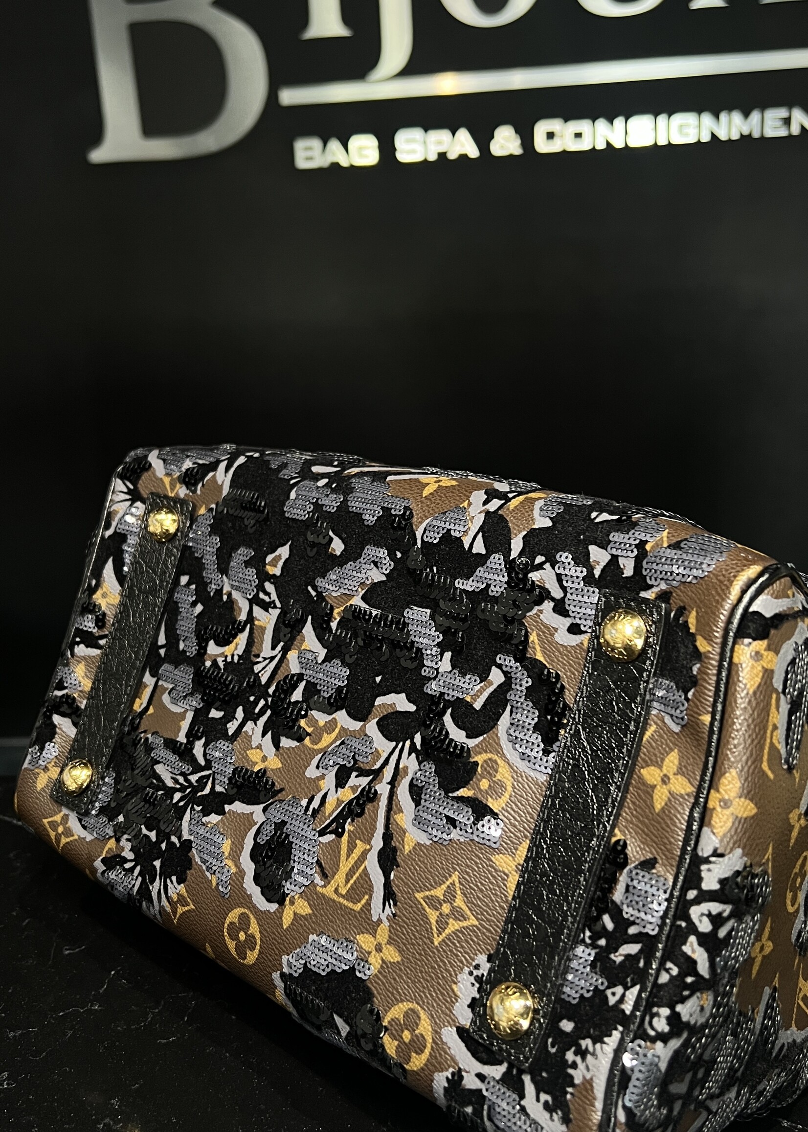 Louis Vuitton SOLD - Louis Vuitton Fleur De Jais Sequins Speedy 30