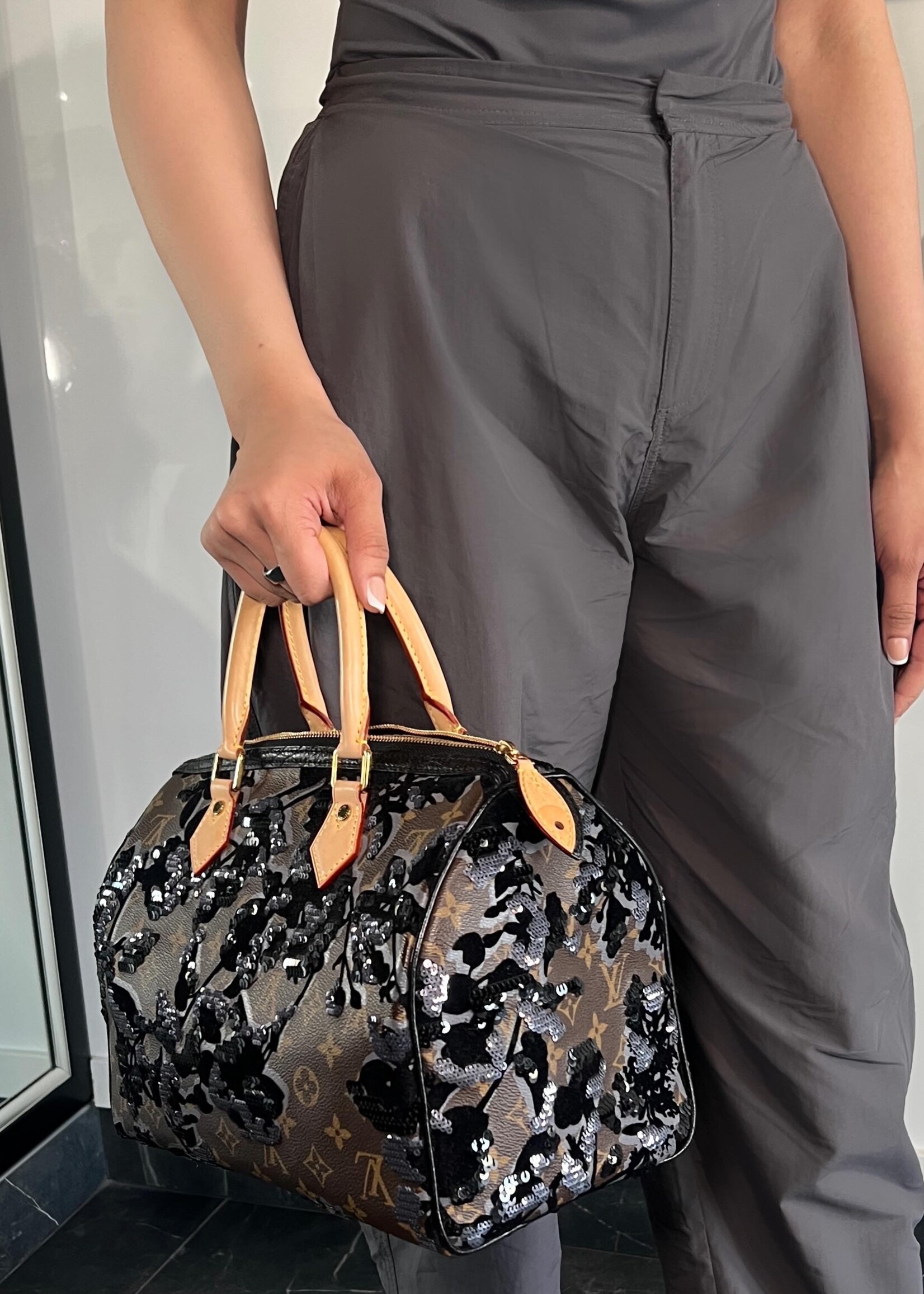 Louis Vuitton SOLD - Louis Vuitton Fleur De Jais Sequins Speedy 30