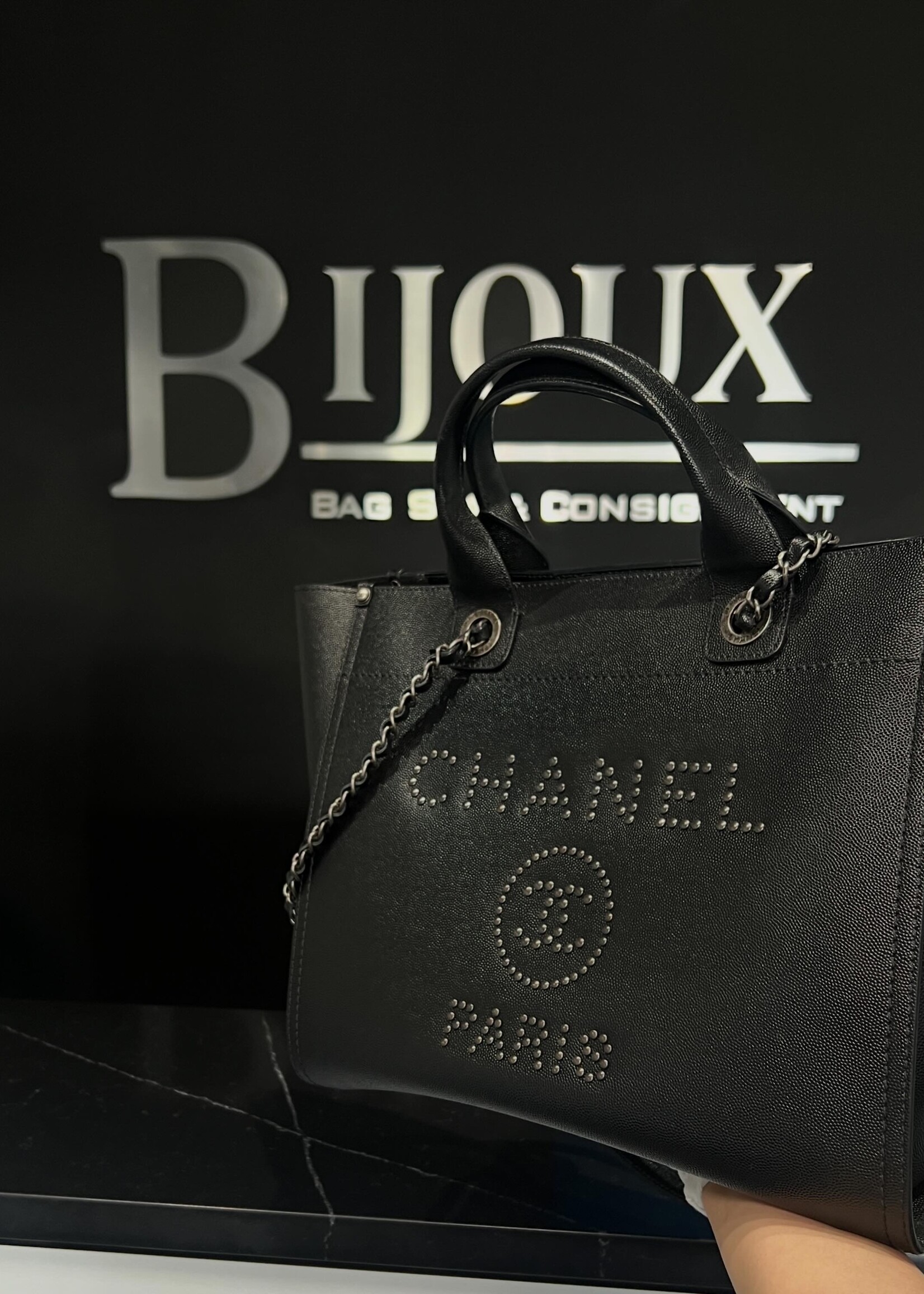 Chanel Chanel Small Caviar Studded Deauville