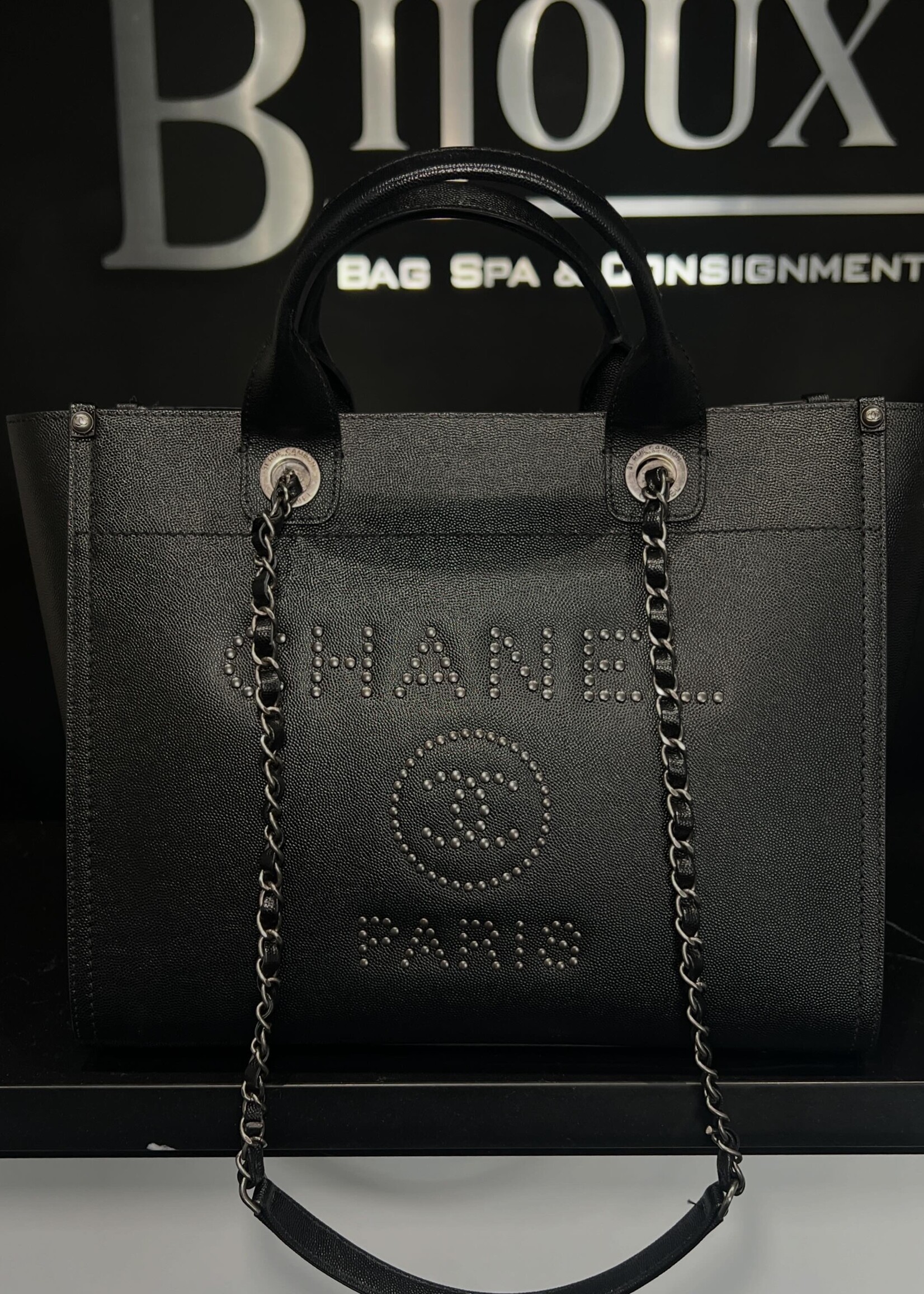 Chanel Chanel Small Caviar Studded Deauville