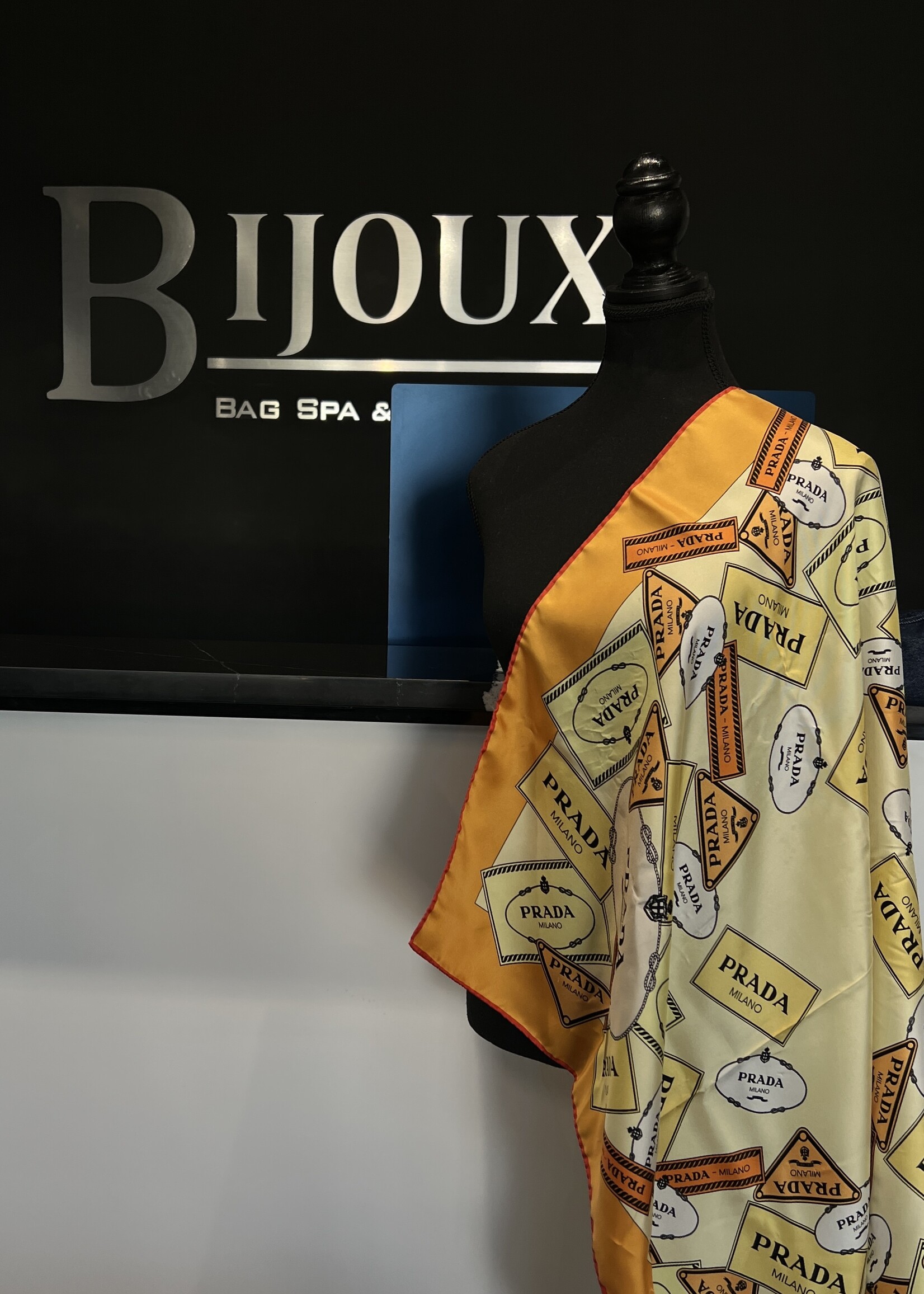Prada SOLD- Prada Silk Square Multi Scarf