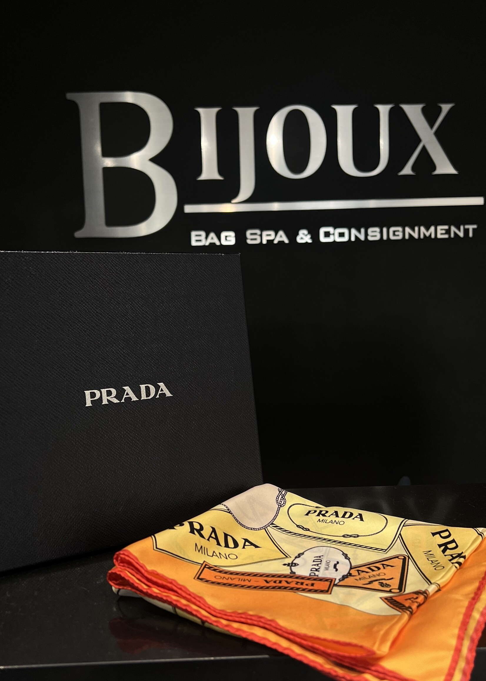 Prada SOLD- Prada Silk Square Multi Scarf