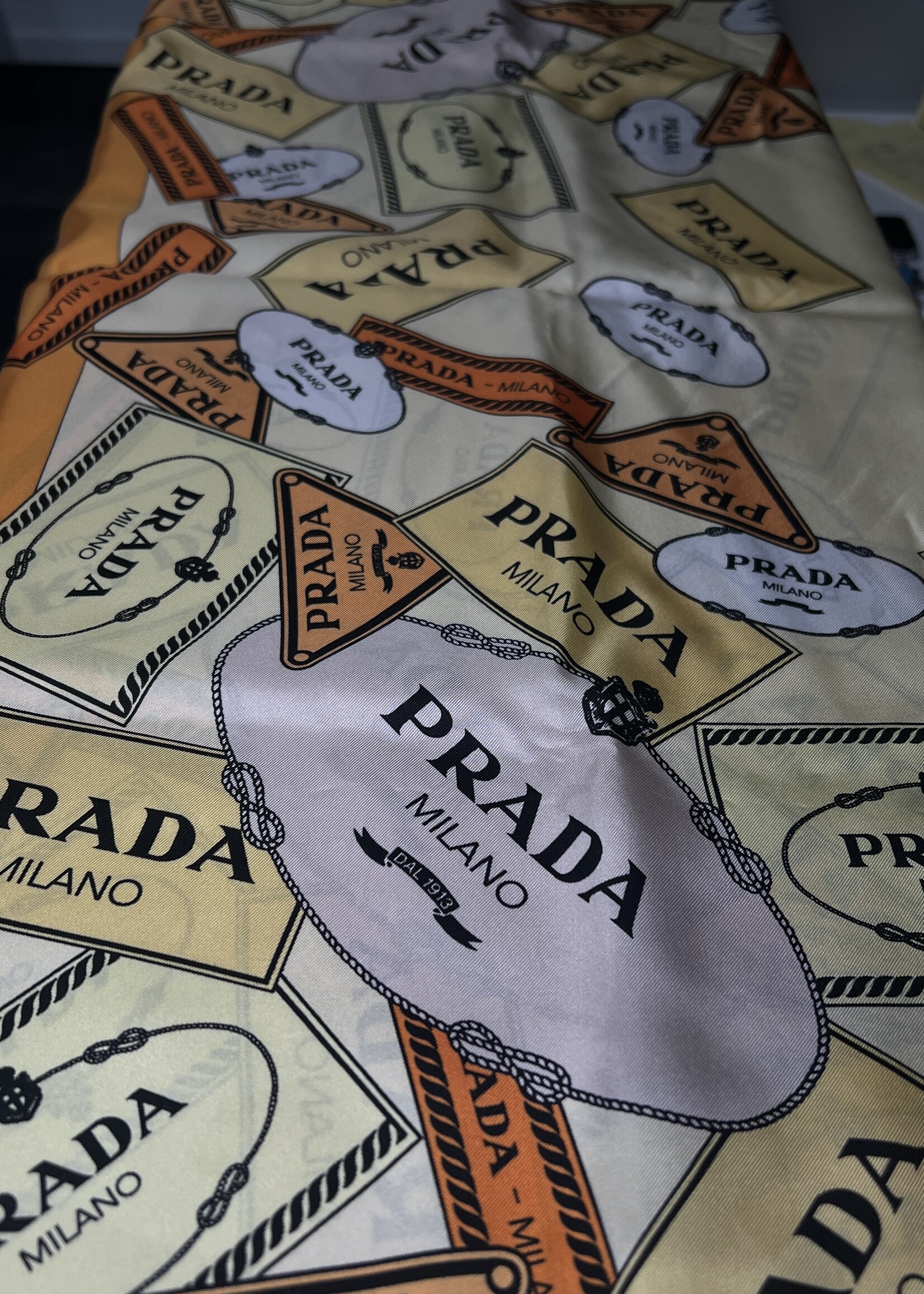 Prada SOLD- Prada Silk Square Multi Scarf