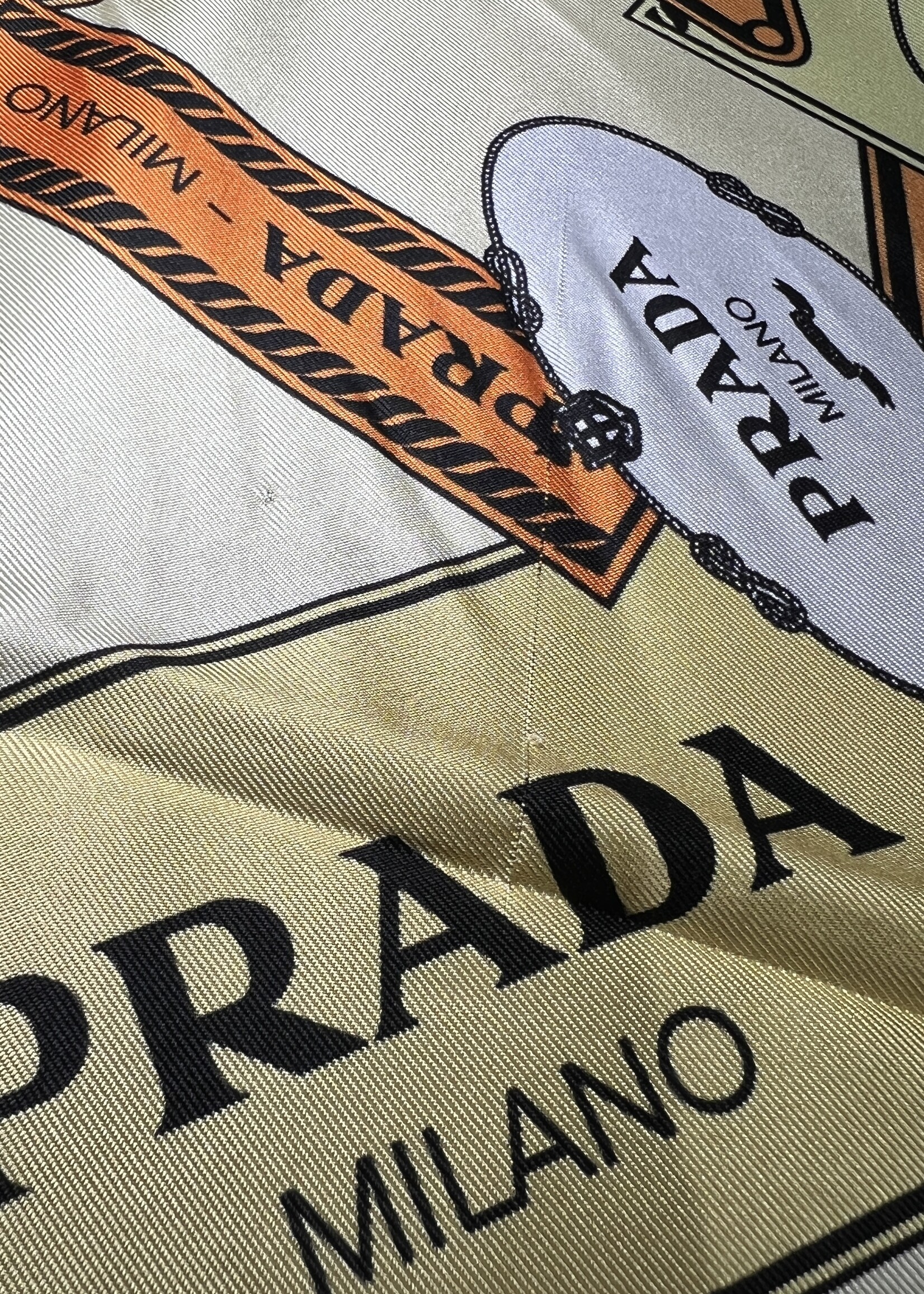 Prada SOLD- Prada Silk Square Multi Scarf