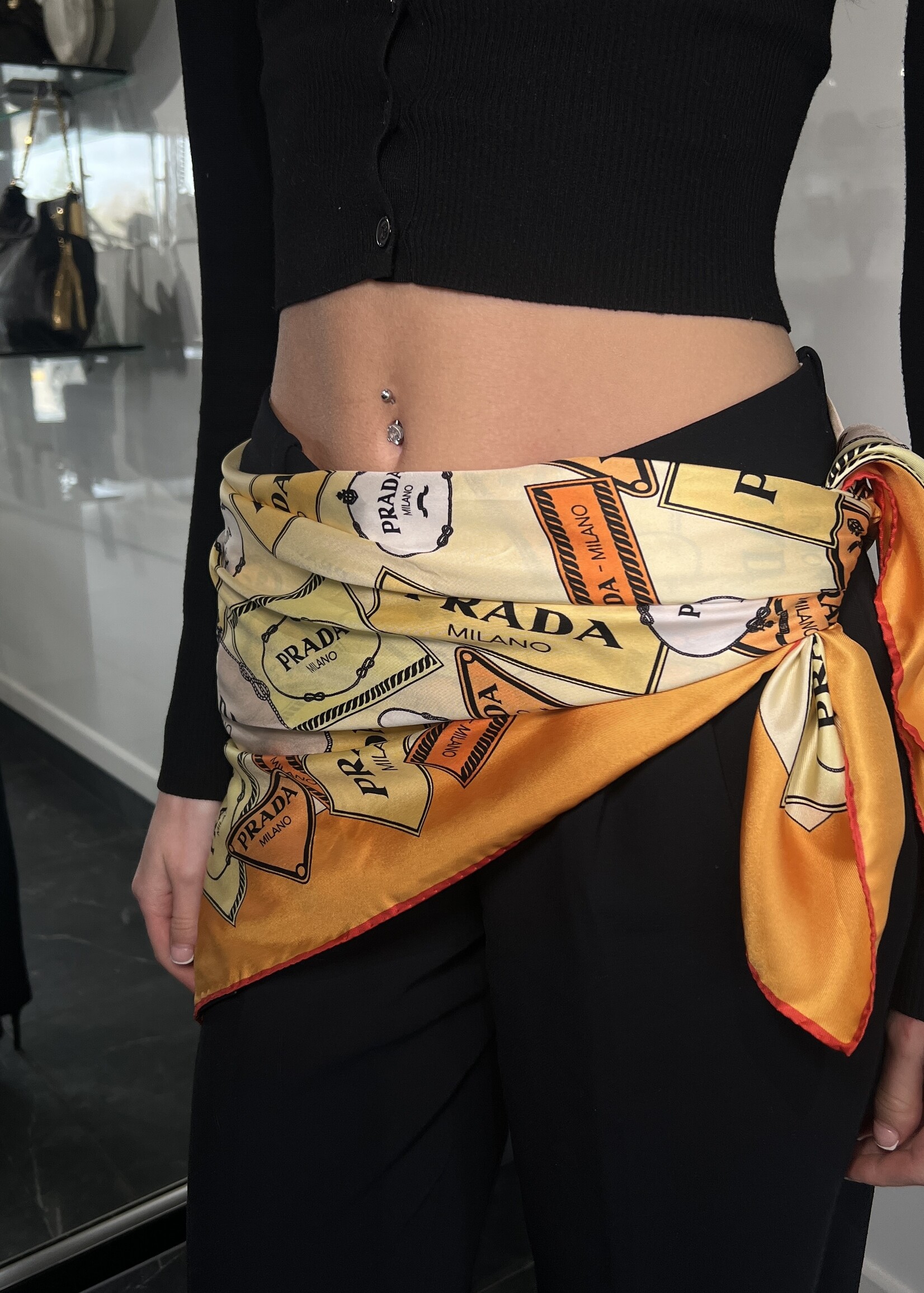 Prada SOLD- Prada Silk Square Multi Scarf