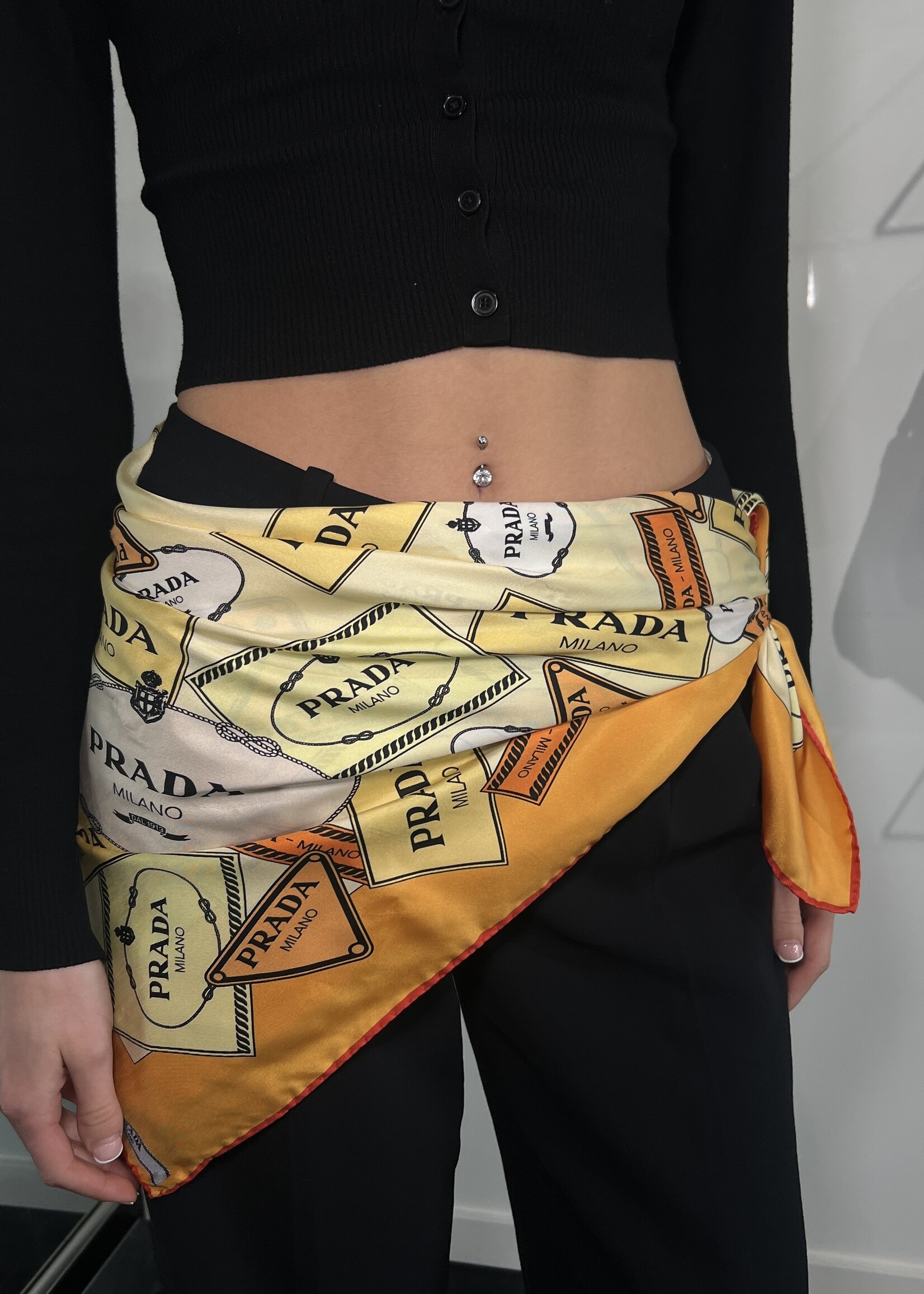 Prada SOLD- Prada Silk Square Multi Scarf
