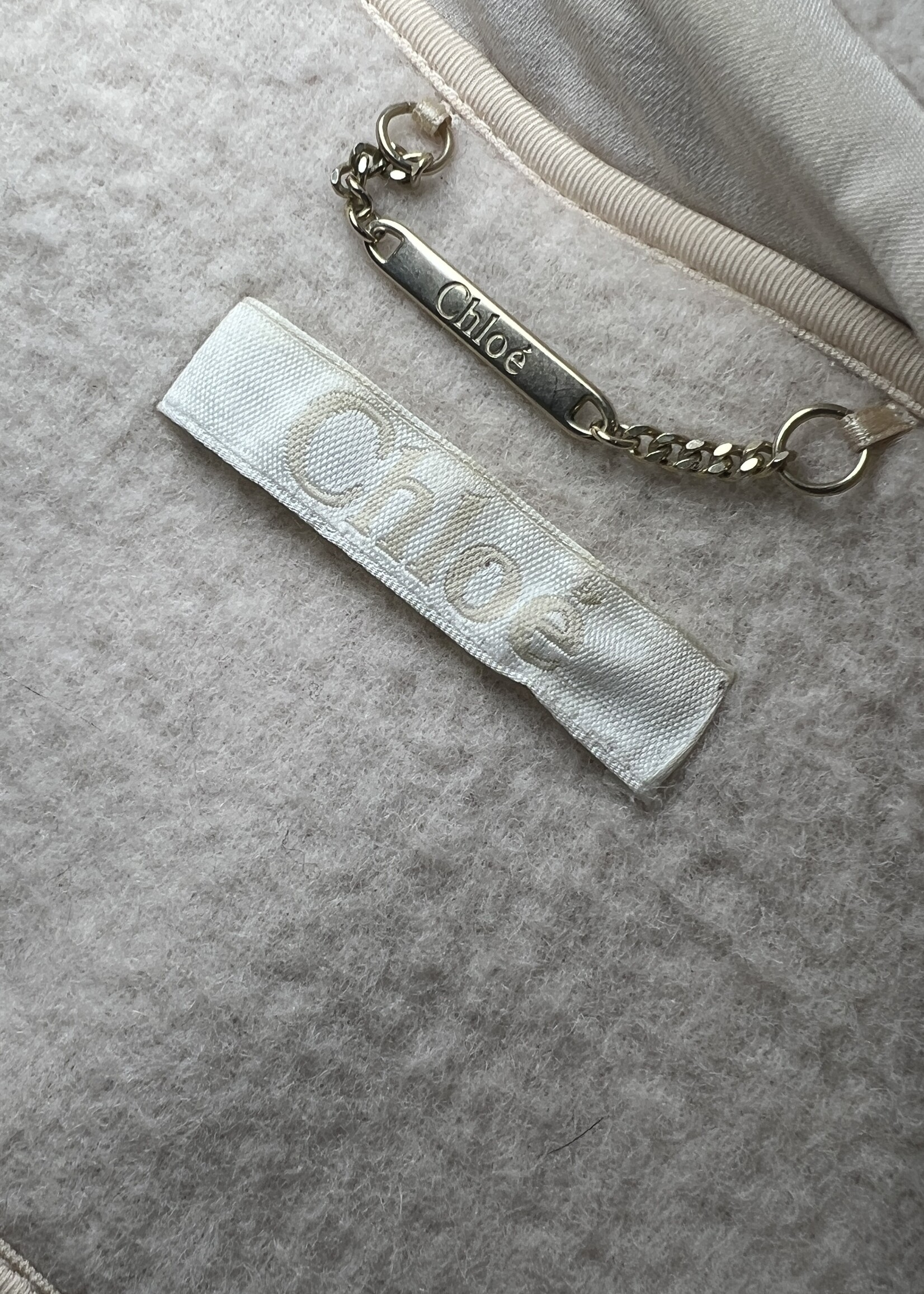 Chloe Chloe Leather Trim Coat- 40 (M)