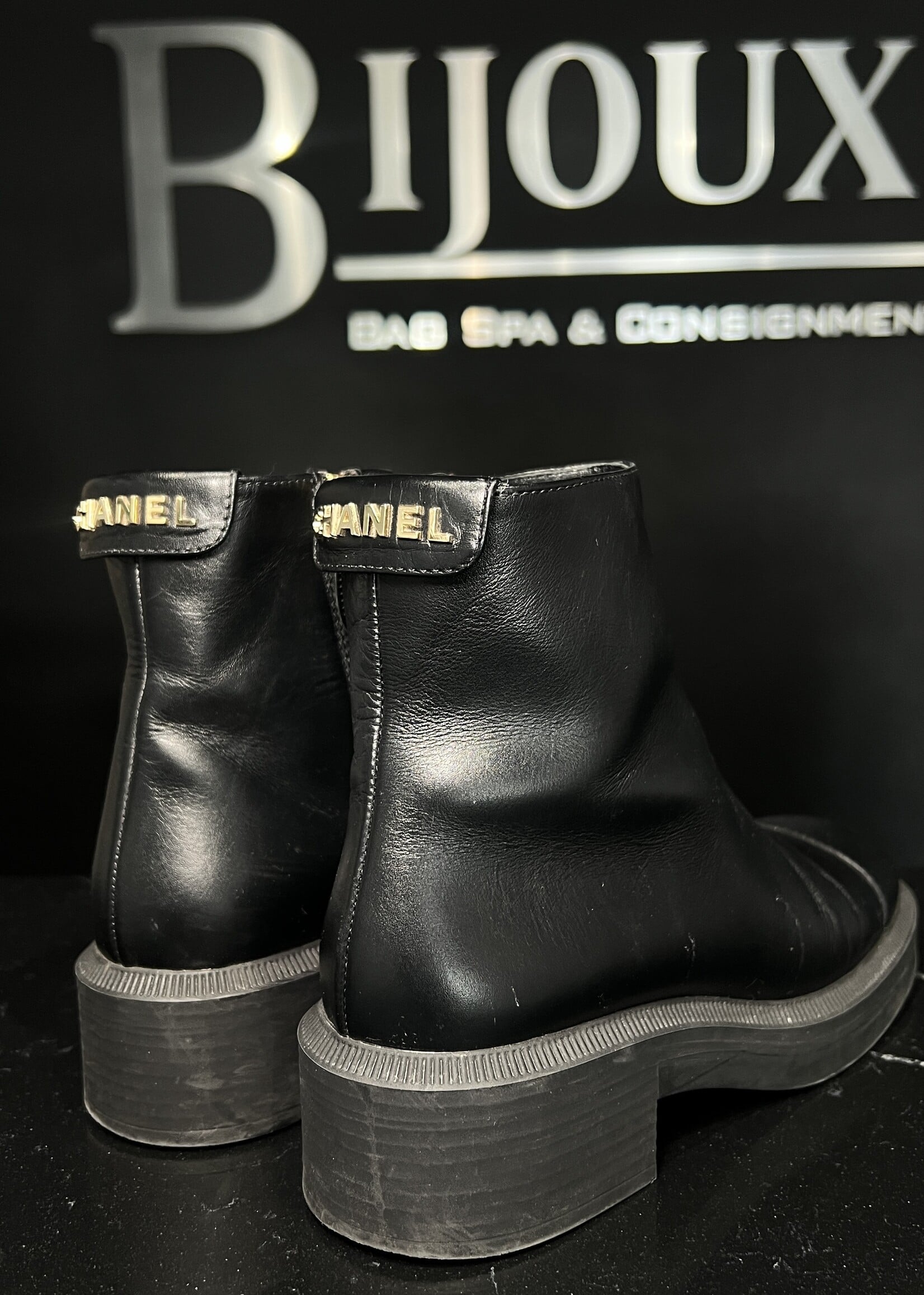 Chanel Chanel Leather Ankle Boots - 37