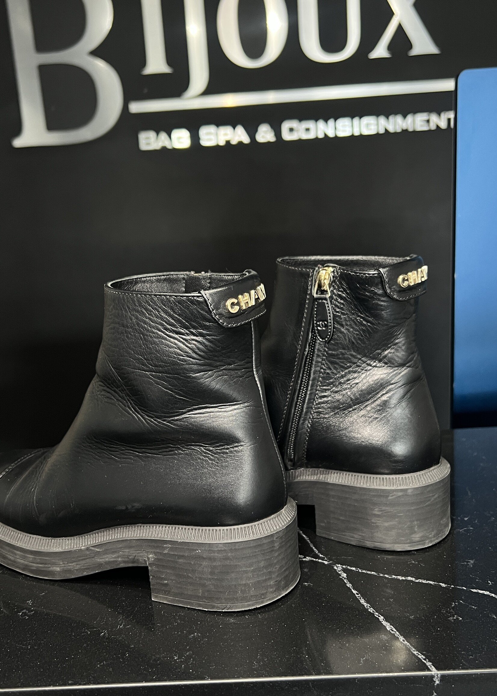 Chanel Chanel Leather Ankle Boots - 37