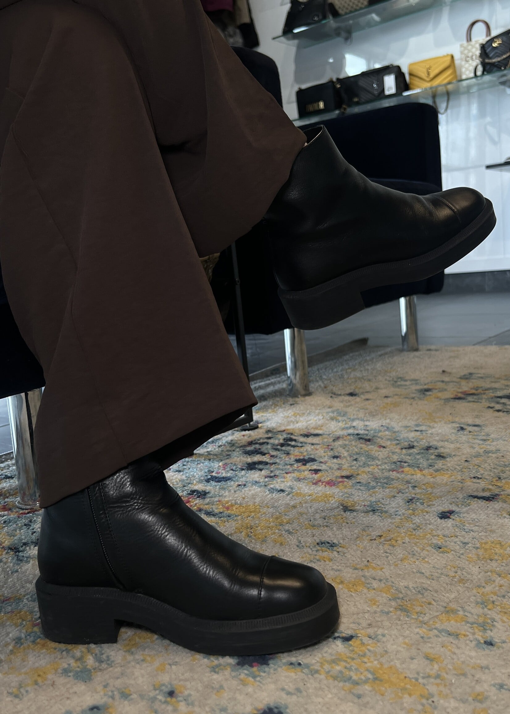 Chanel Chanel Leather Ankle Boots - 37