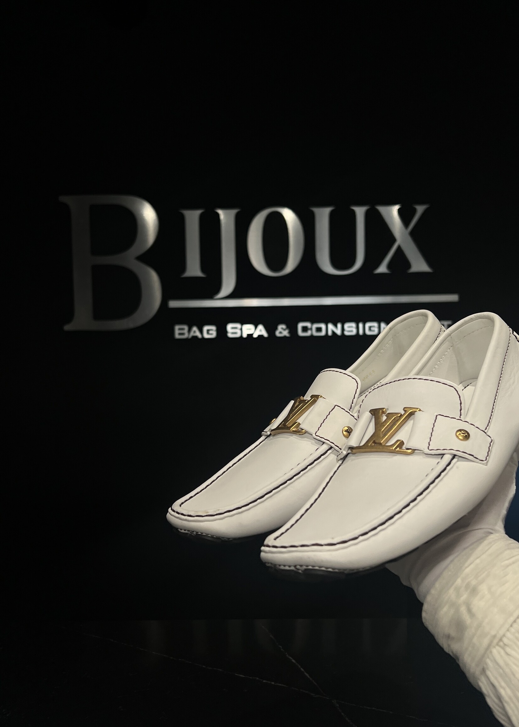 Louis Vuitton SOLD- Louis Vuitton White Monte Carlo Loafers 10.5