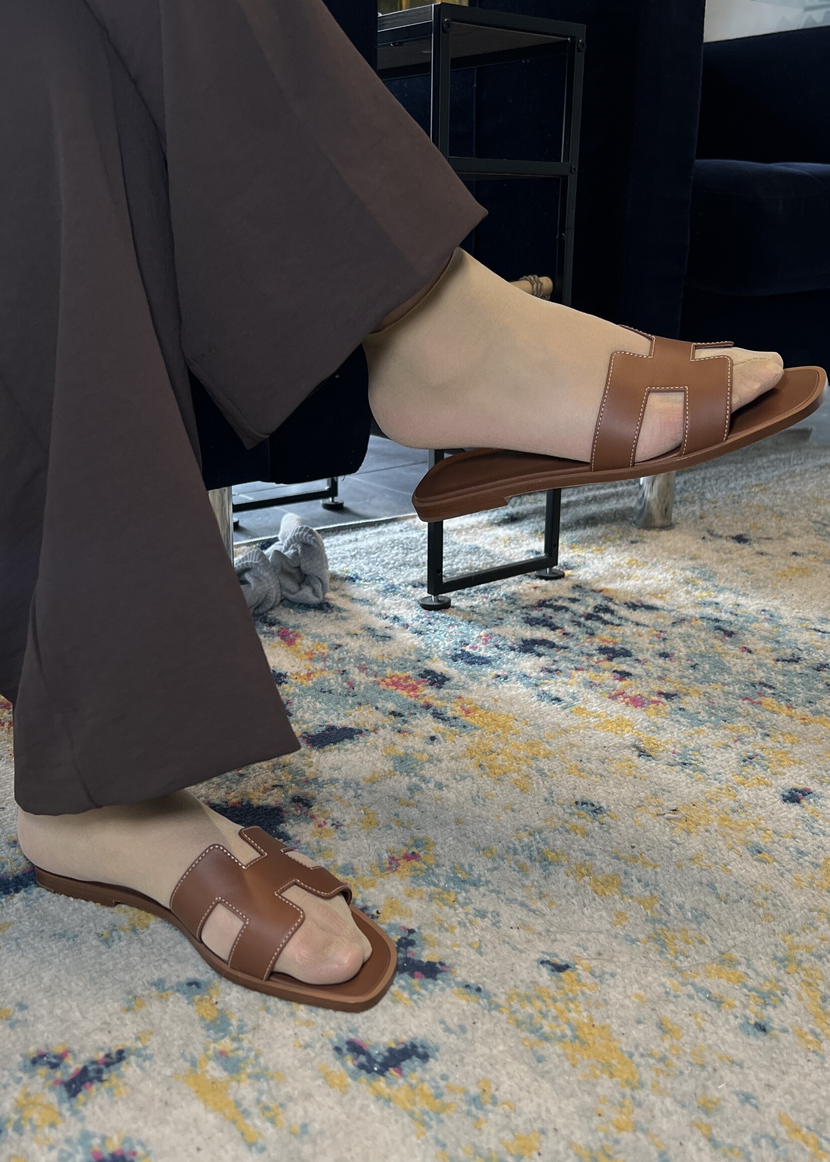 Hermes SOLD- Hermes Oran Sandals - 37.5