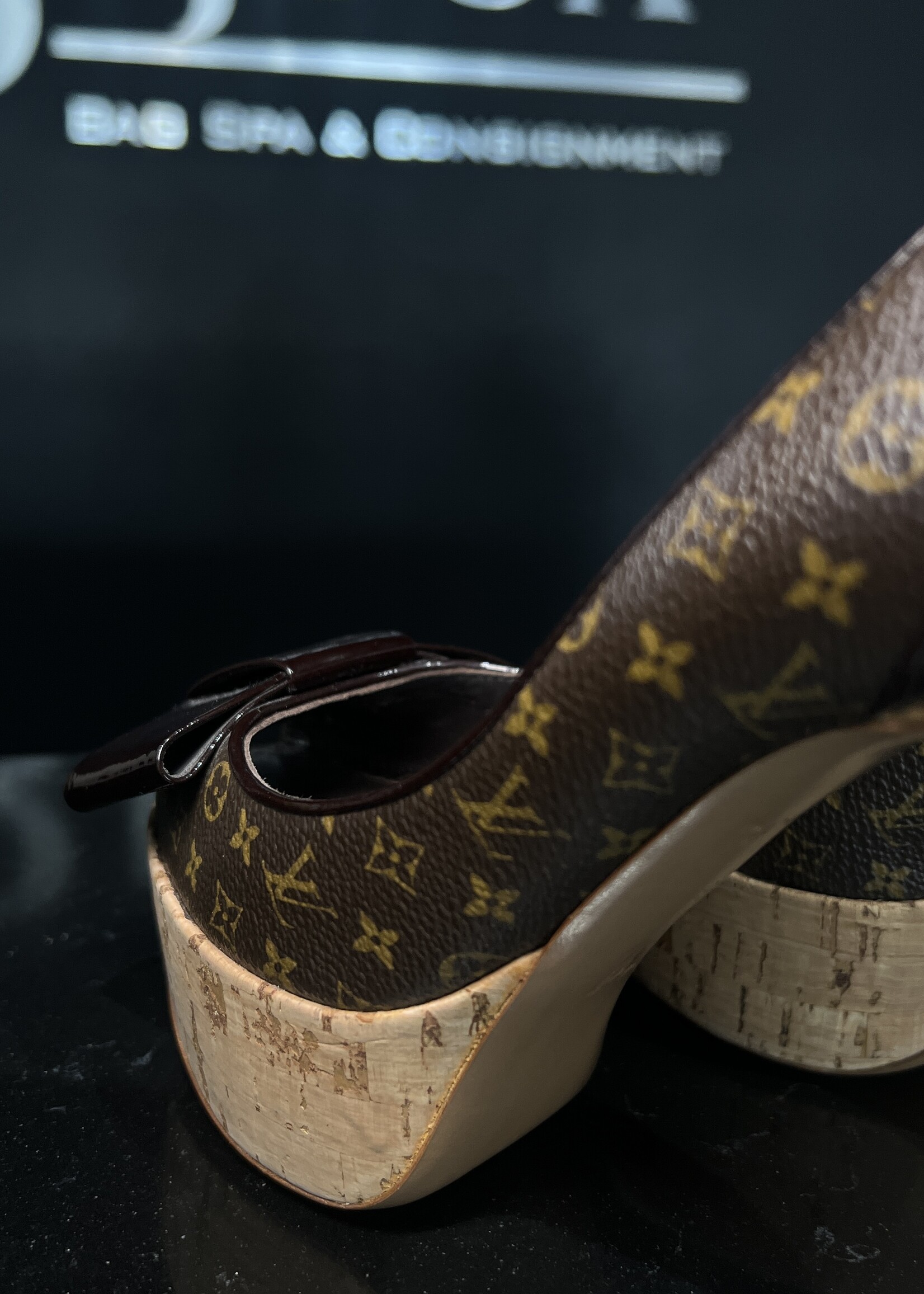 Louis Vuitton SOLD- Louis Vuitton Monogram Canvas Rivoli Cork Pumps 36