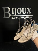 René Caovilla Beige Leather Sandals 36.5