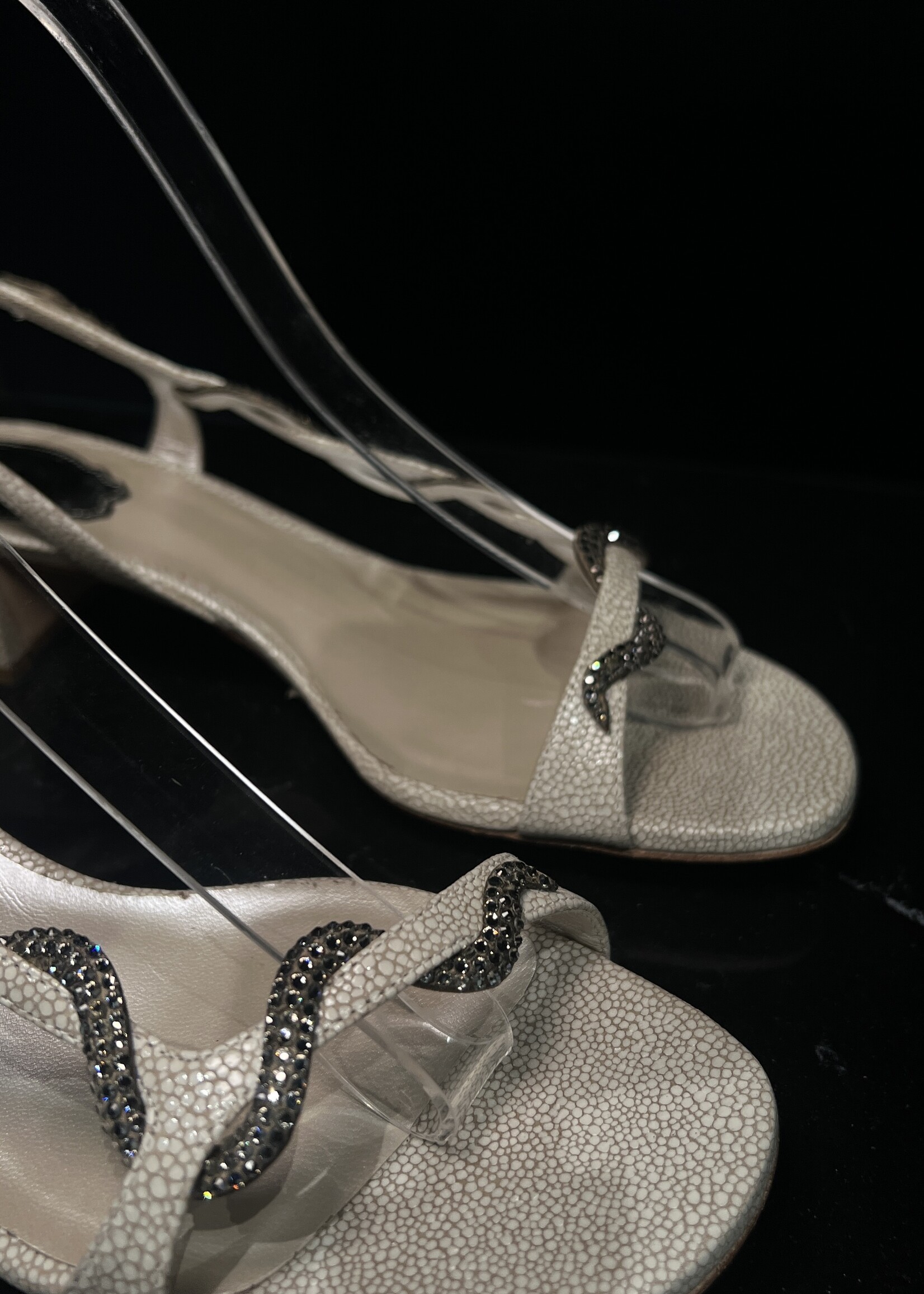 René Caovilla Beige Leather Sandals 36.5