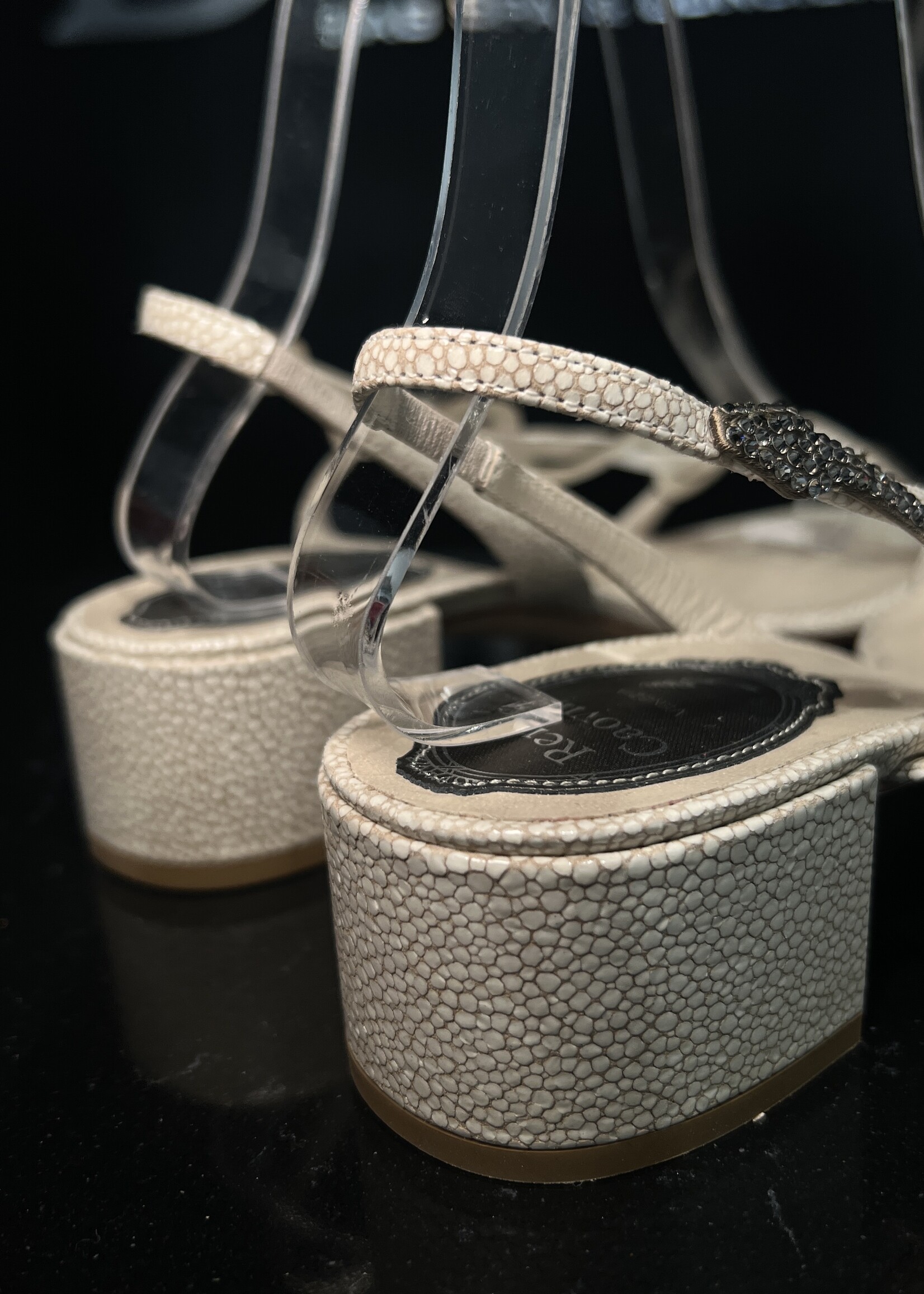 René Caovilla Beige Leather Sandals 36.5