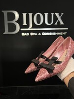 Miu MIu SOLD- Miu Miu Glitter Ballet Flat - 37