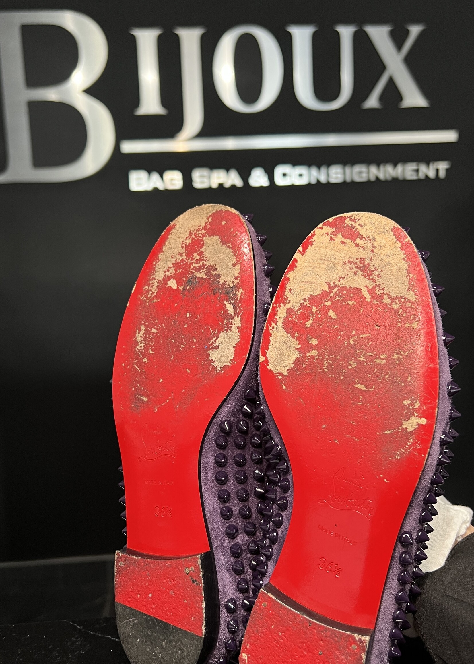 Christian Louboutin Christian Louboutin Dandelion Spiked Flats 38