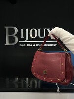 MCM SOLD - MCM Studded Leather Satchel Burgundy