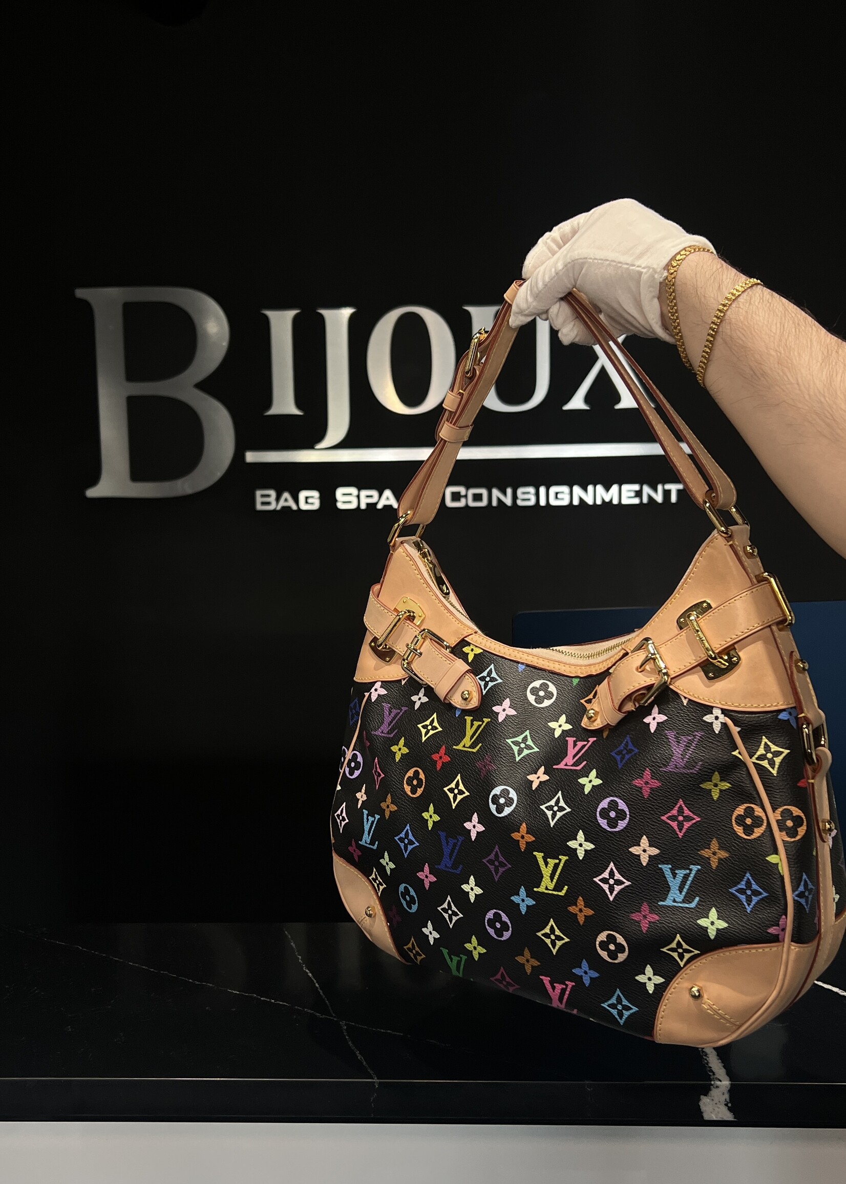 Louis Vuitton SOLD - Louis Vuitton Black Greta Multicolour