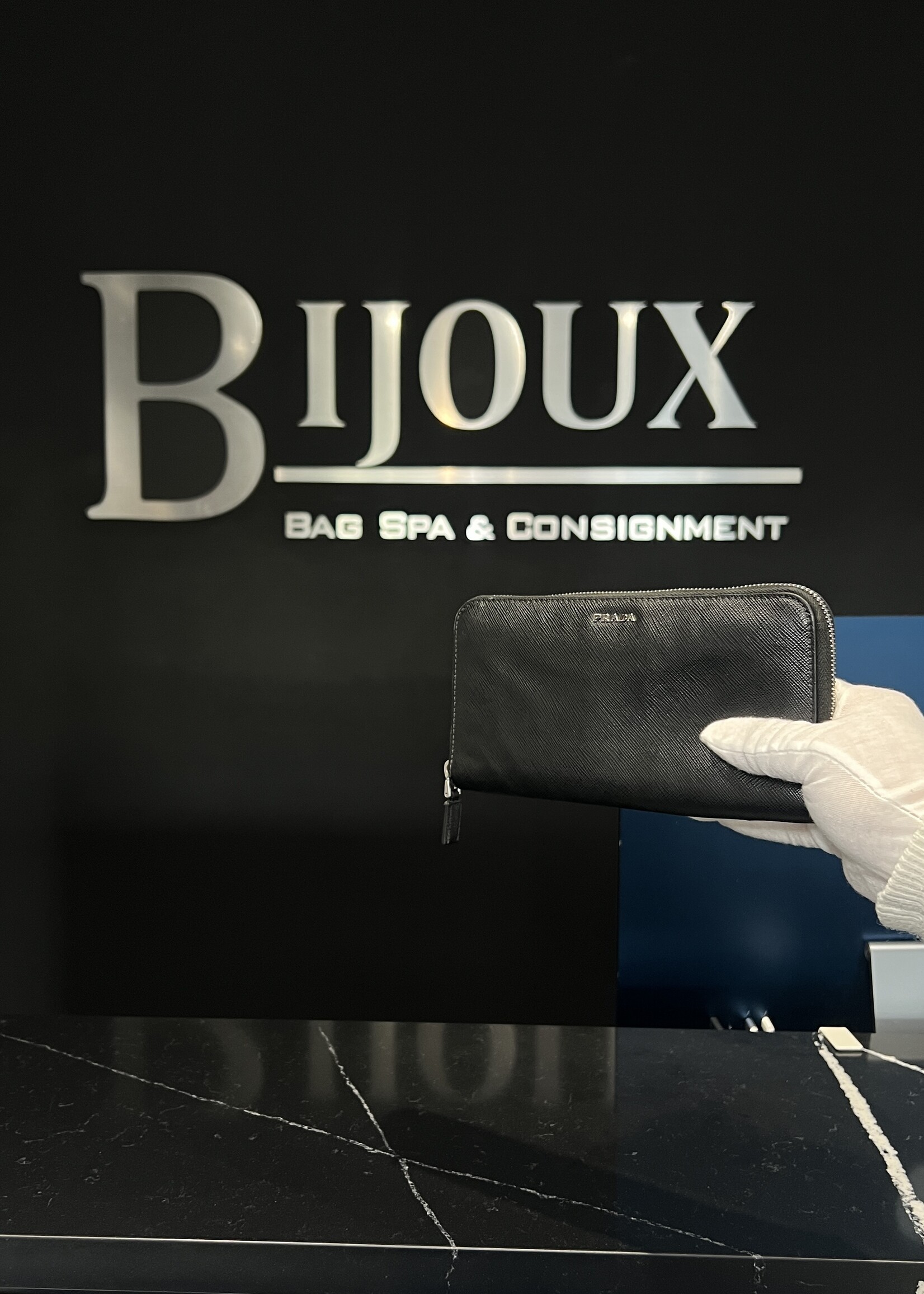Prada Prada Saffiano Leather Wallet