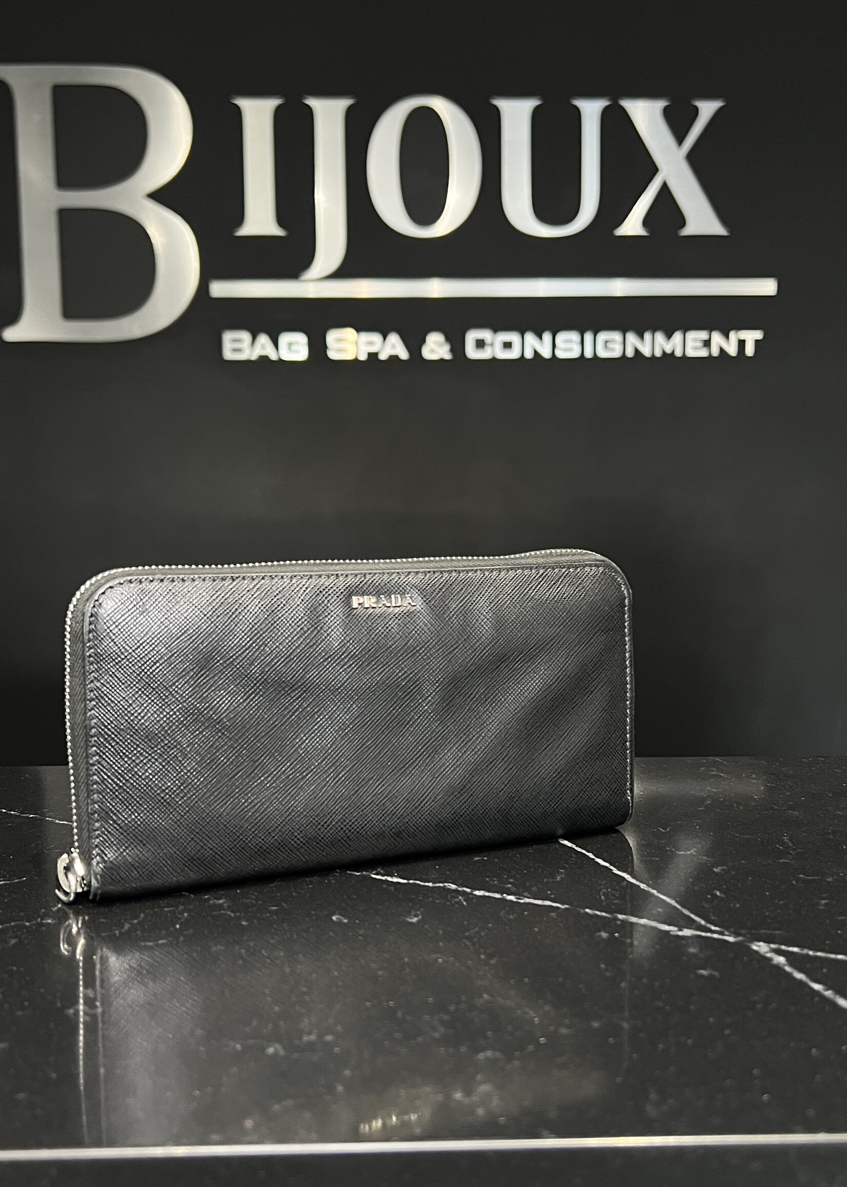Prada Prada Saffiano Leather Wallet