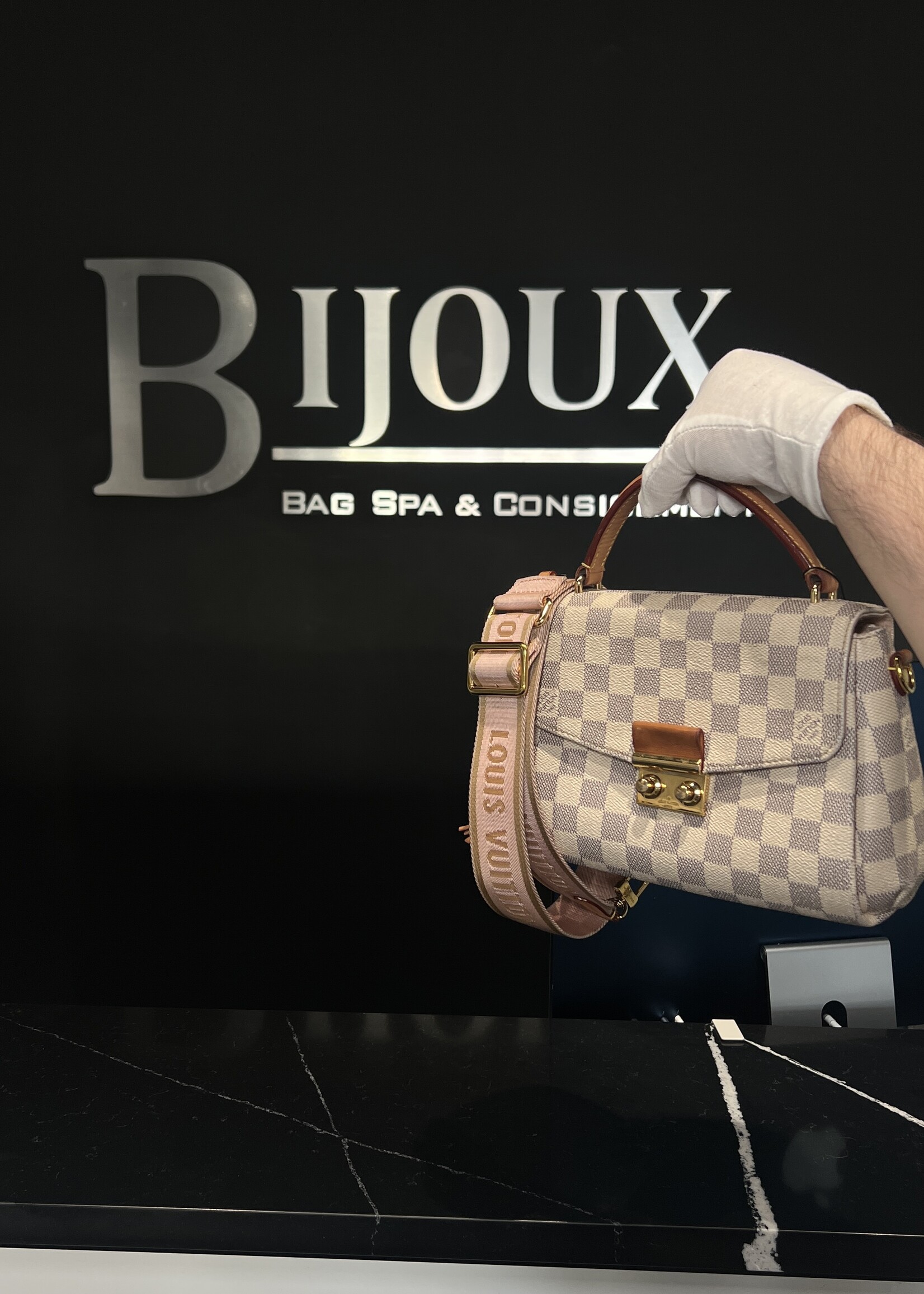 Louis Vuitton Louis Vuitton Damier Azur Croisette Satchel