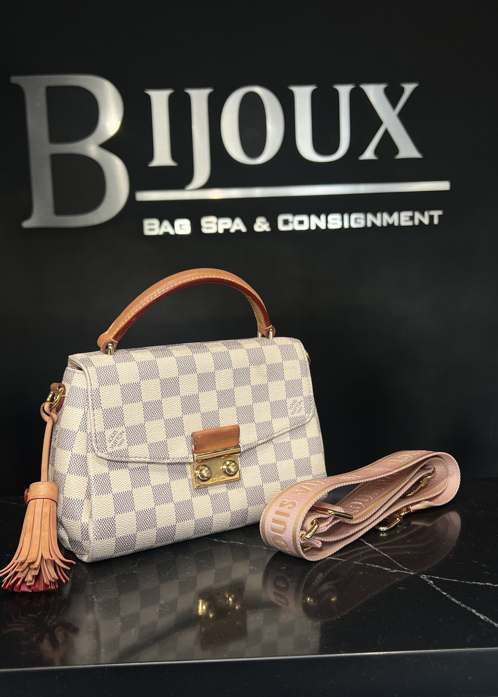 Louis Vuitton Louis Vuitton Damier Azur Croisette Satchel