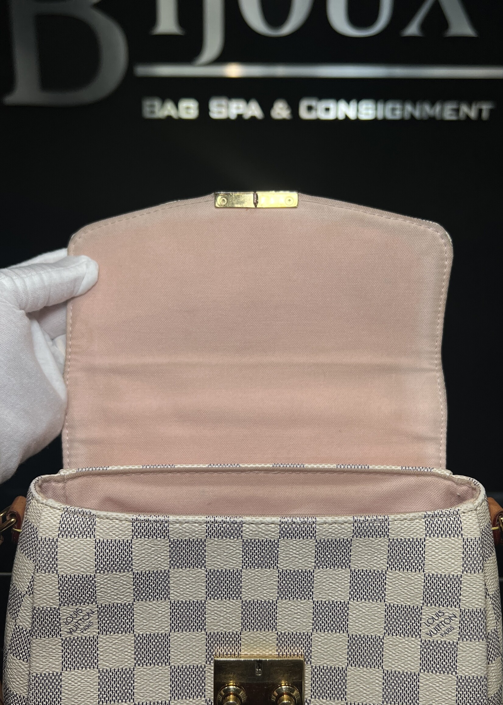 Louis Vuitton Louis Vuitton Damier Azur Croisette Satchel
