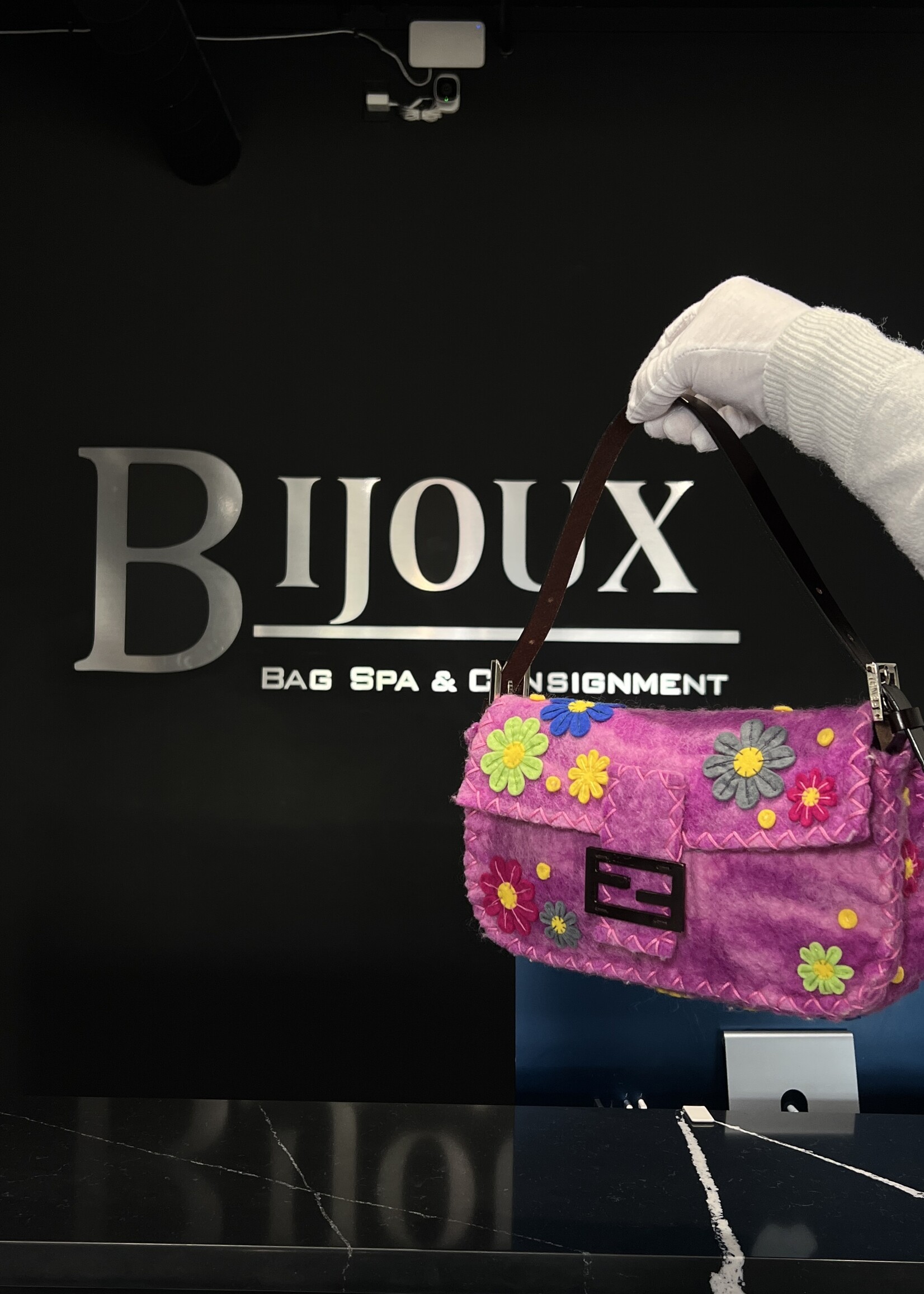 Fendi Fendi Baguette Floral Pink Bag