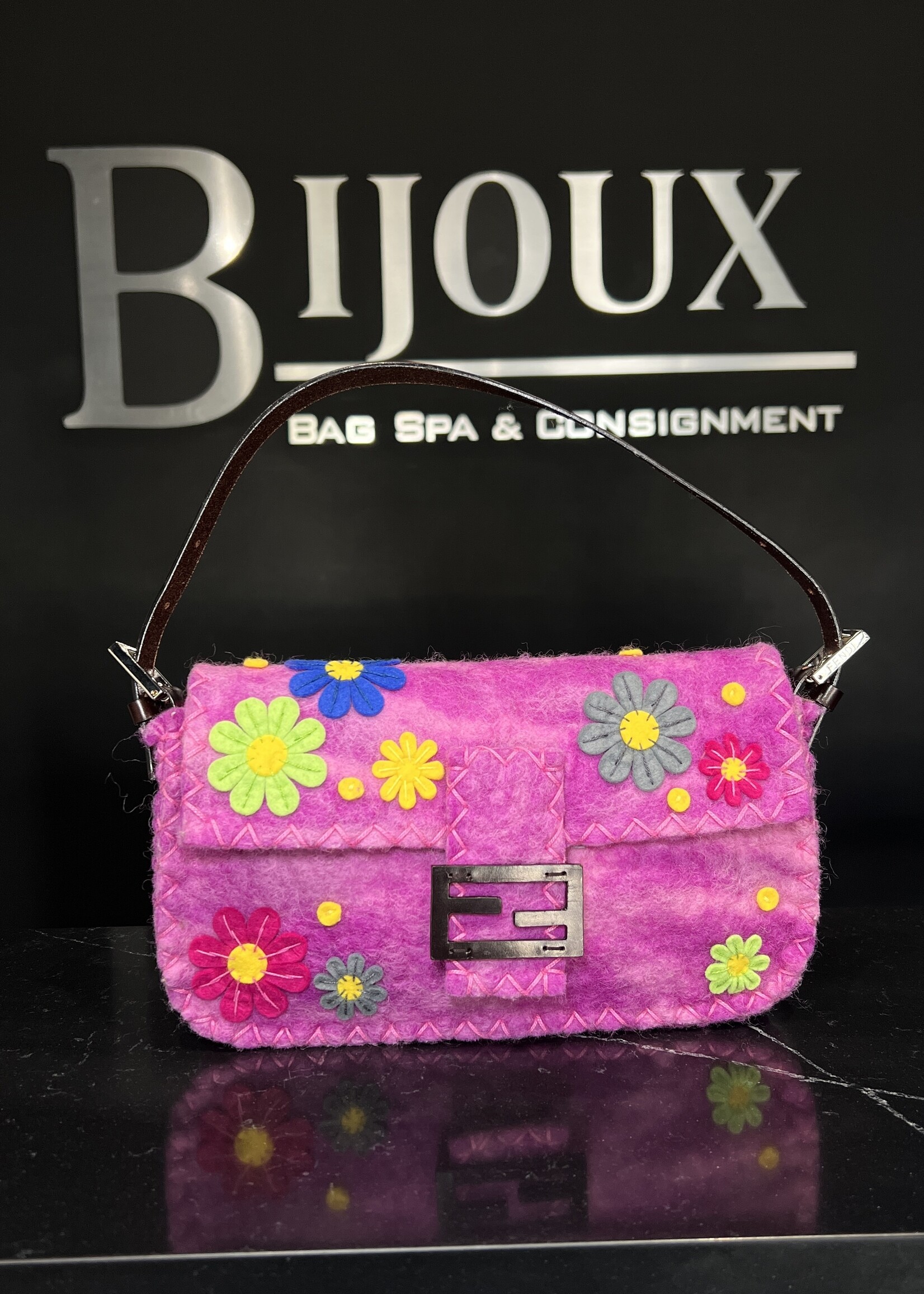 Fendi Fendi Baguette Floral Pink Bag