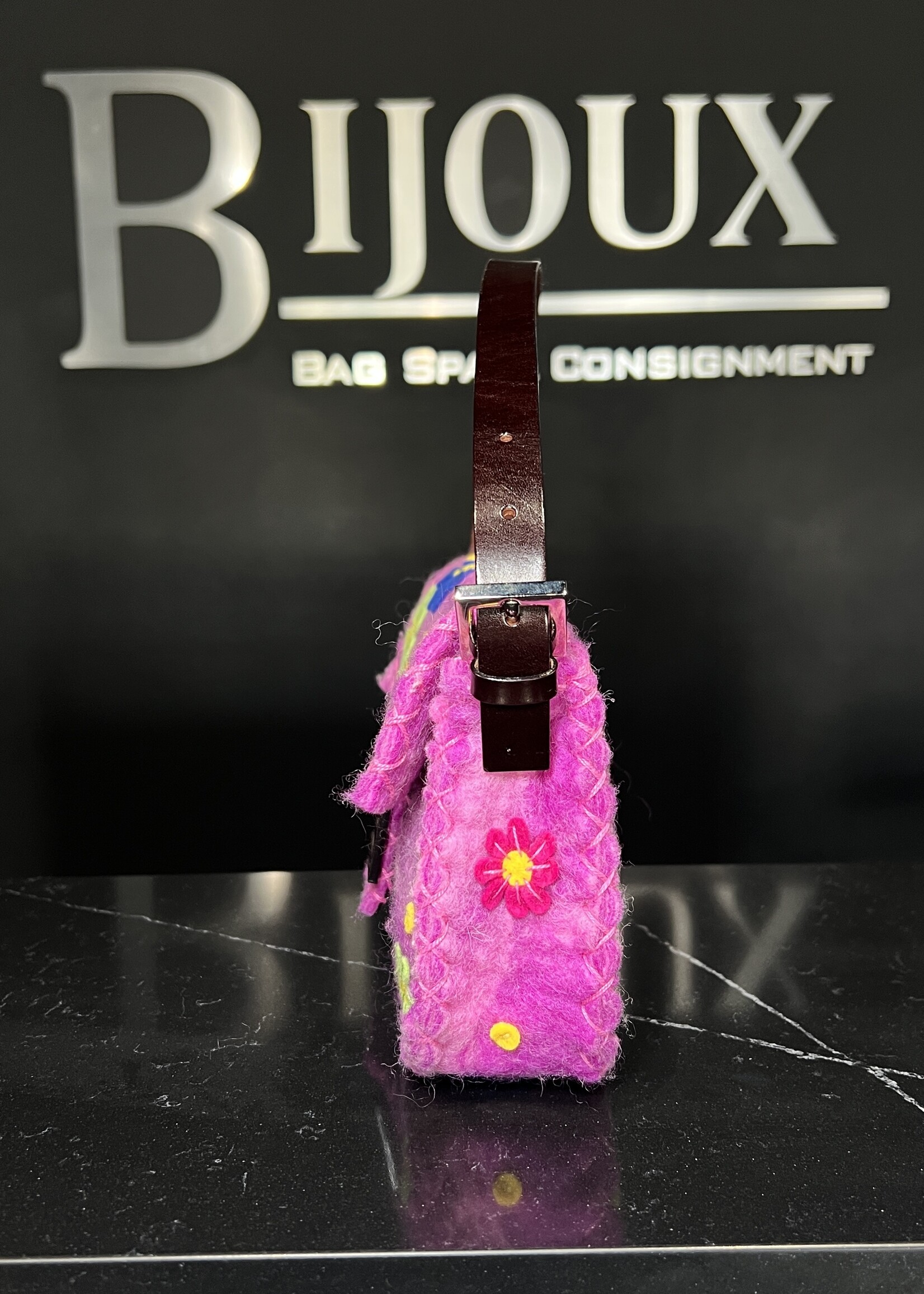 Fendi Fendi Baguette Floral Pink Bag