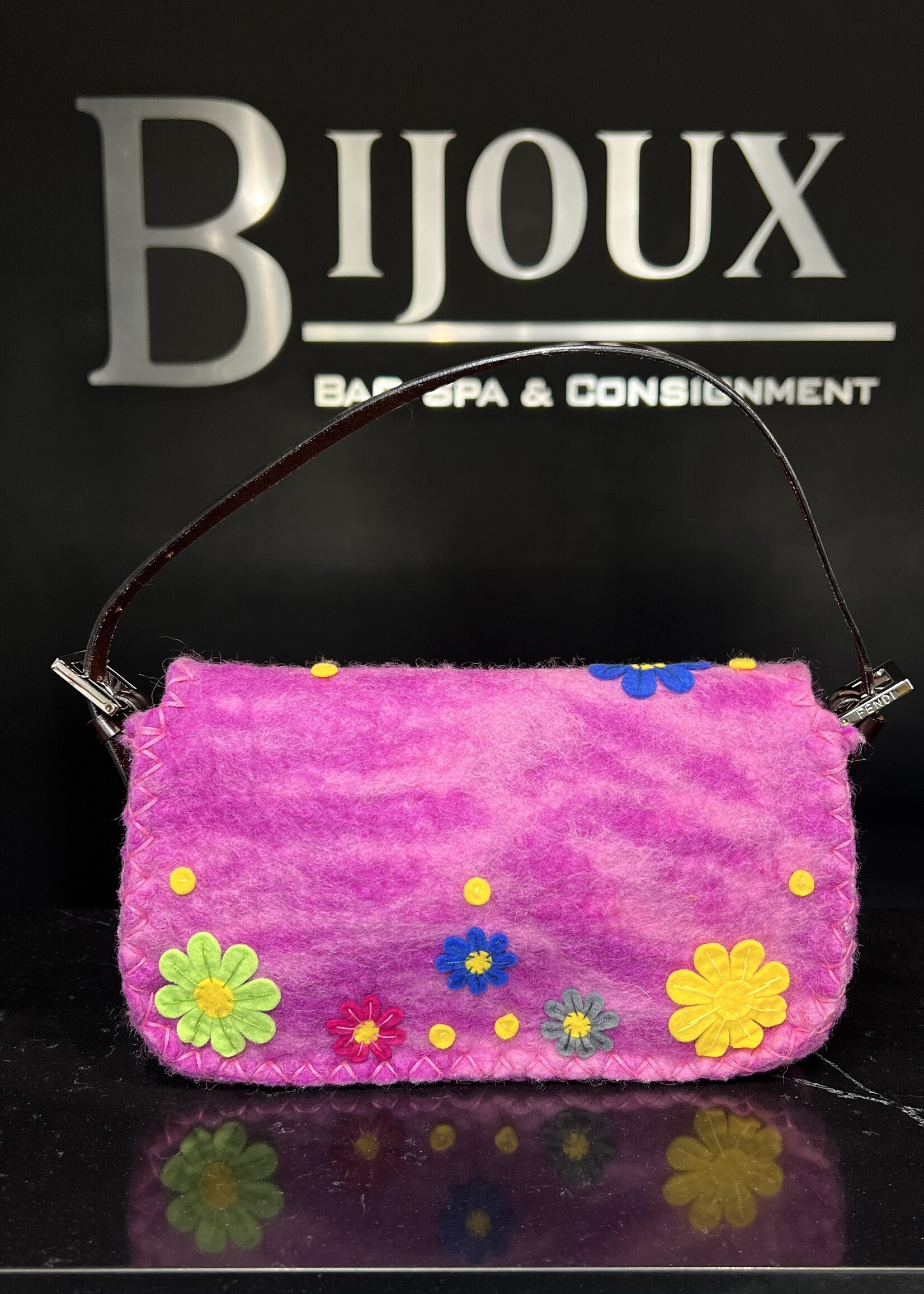 Fendi Fendi Baguette Floral Pink Bag