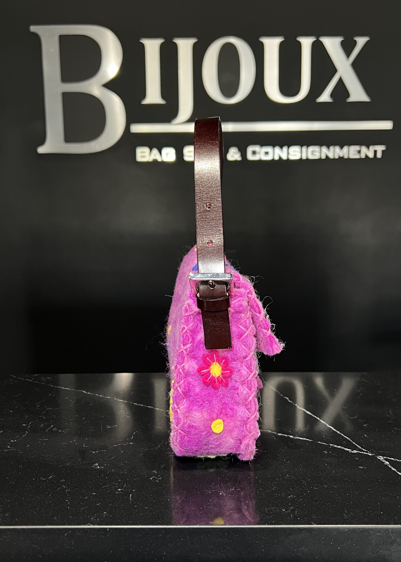 Fendi Fendi Baguette Floral Pink Bag
