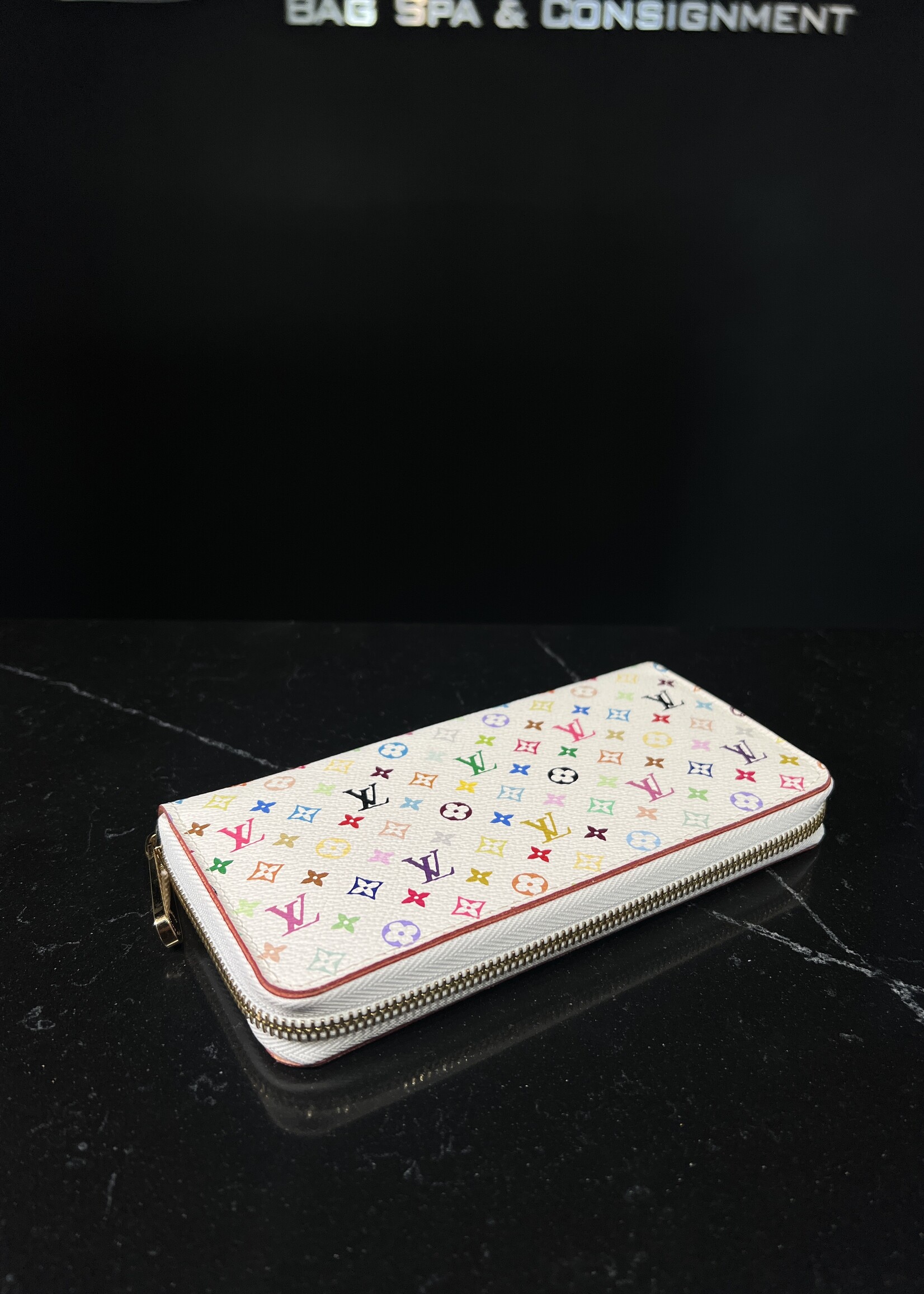 Louis Vuitton Louis Vuitton White Multicolour Zippy Wallet