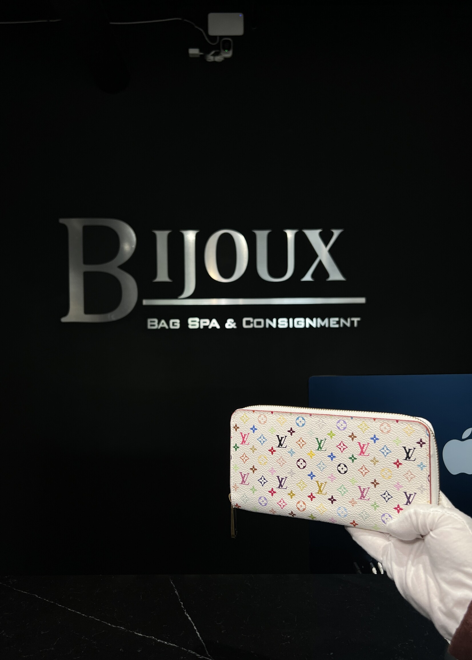 Louis Vuitton Louis Vuitton White Multicolour Zippy Wallet