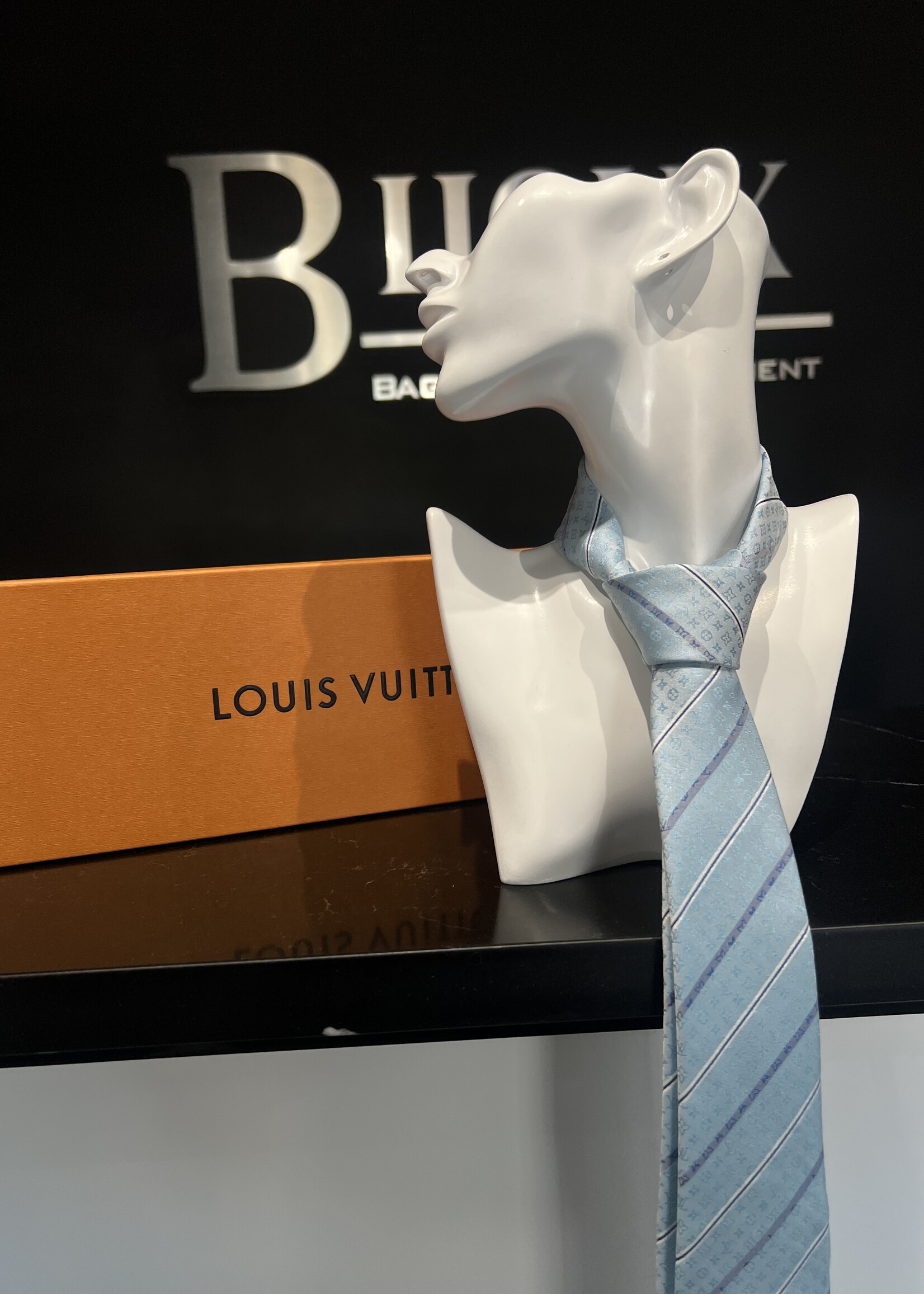 Louis Vuitton Louis Vuitton Monogram Striped Tie