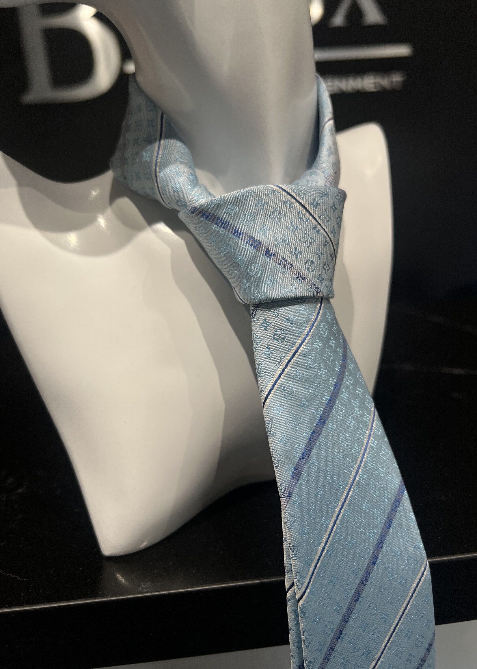 Louis Vuitton Louis Vuitton Monogram Striped Tie