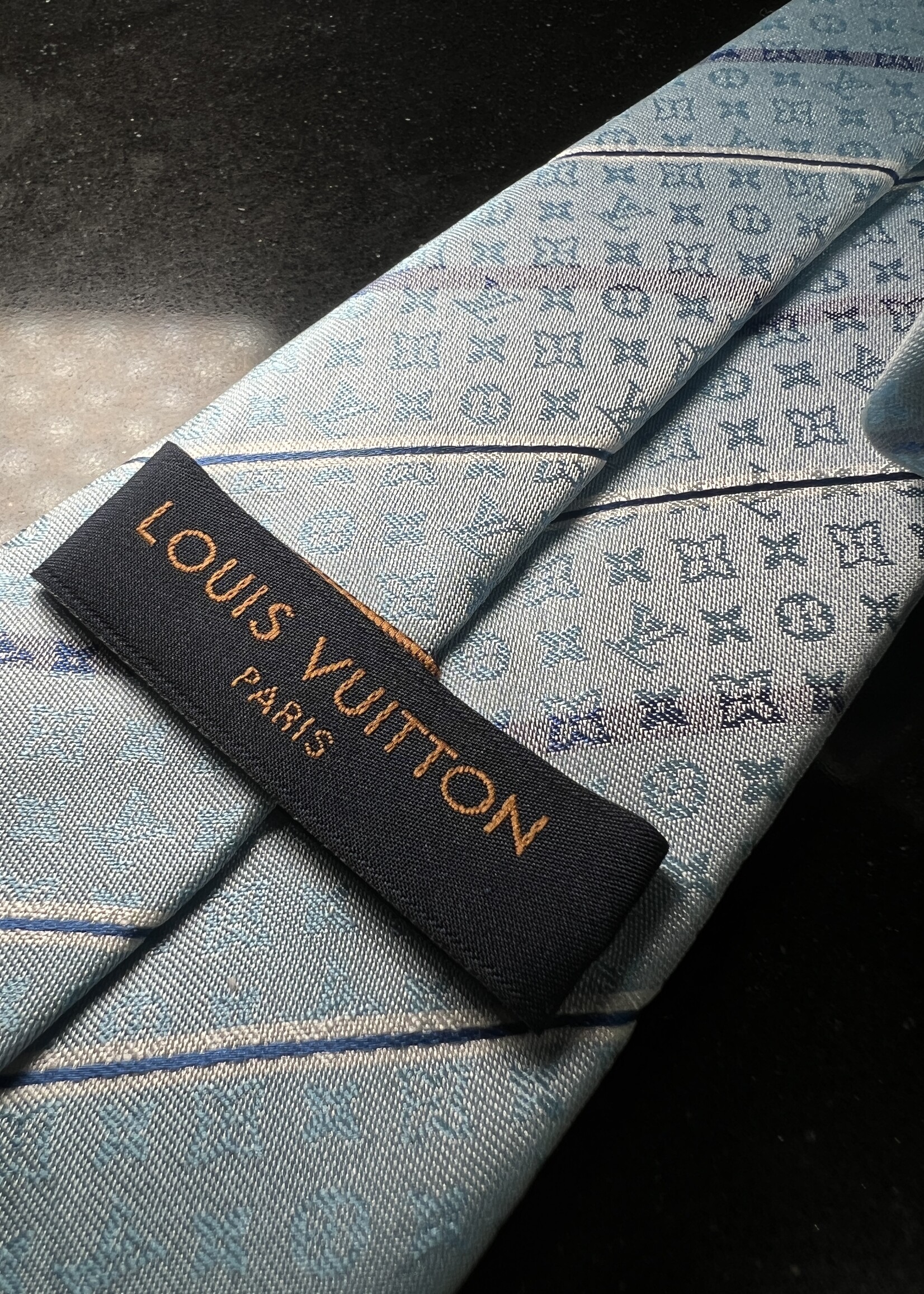 Louis Vuitton Louis Vuitton Monogram Striped Tie
