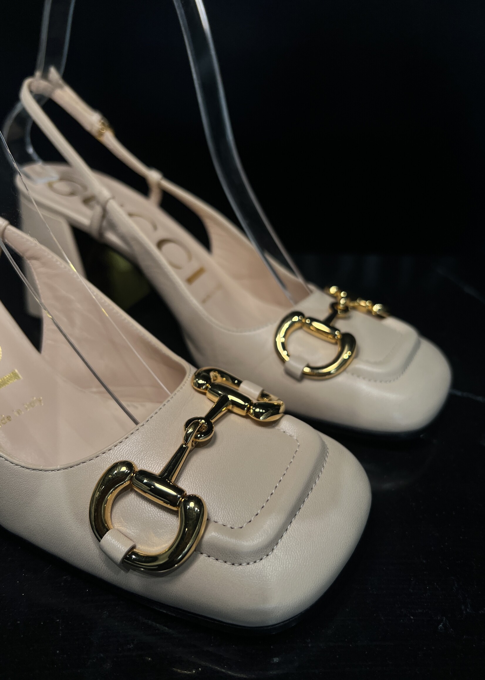 Gucci SOLD- Gucci Malaga Horsebit Slingback Pumps -37