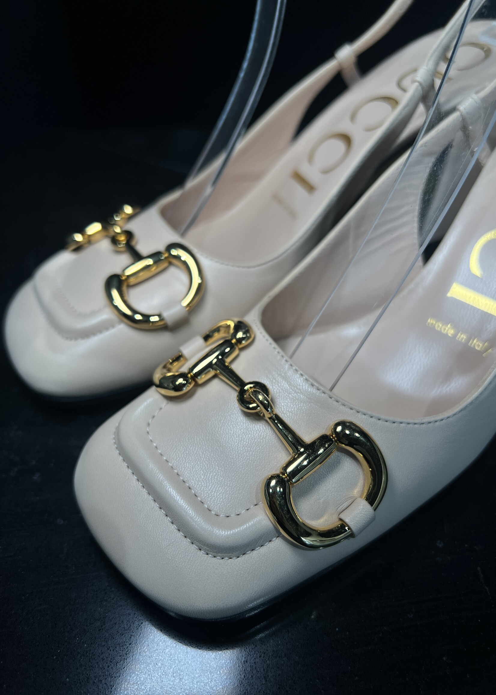 Gucci SOLD- Gucci Malaga Horsebit Slingback Pumps -37