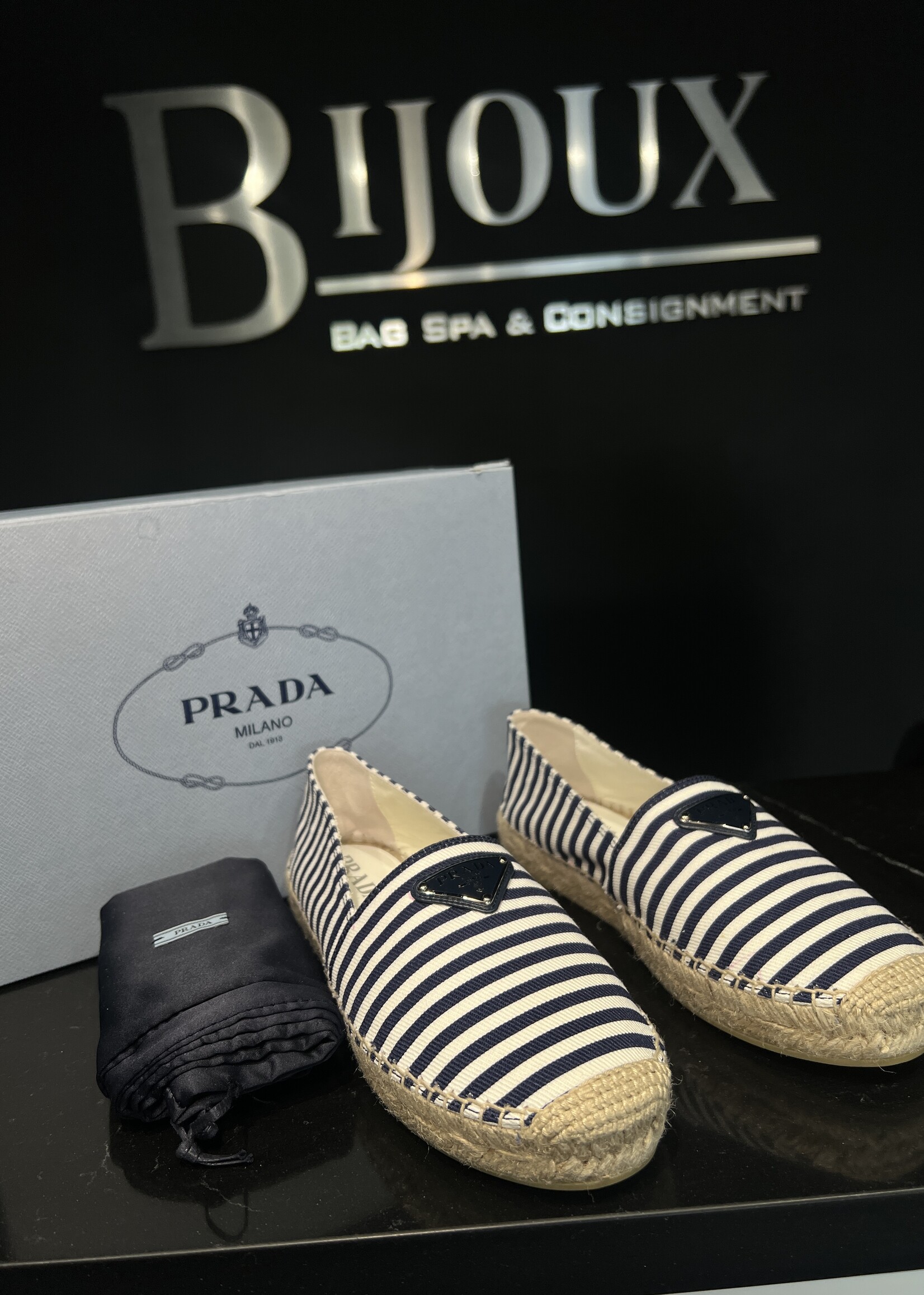 Prada Prada Striped Espadrilles -37
