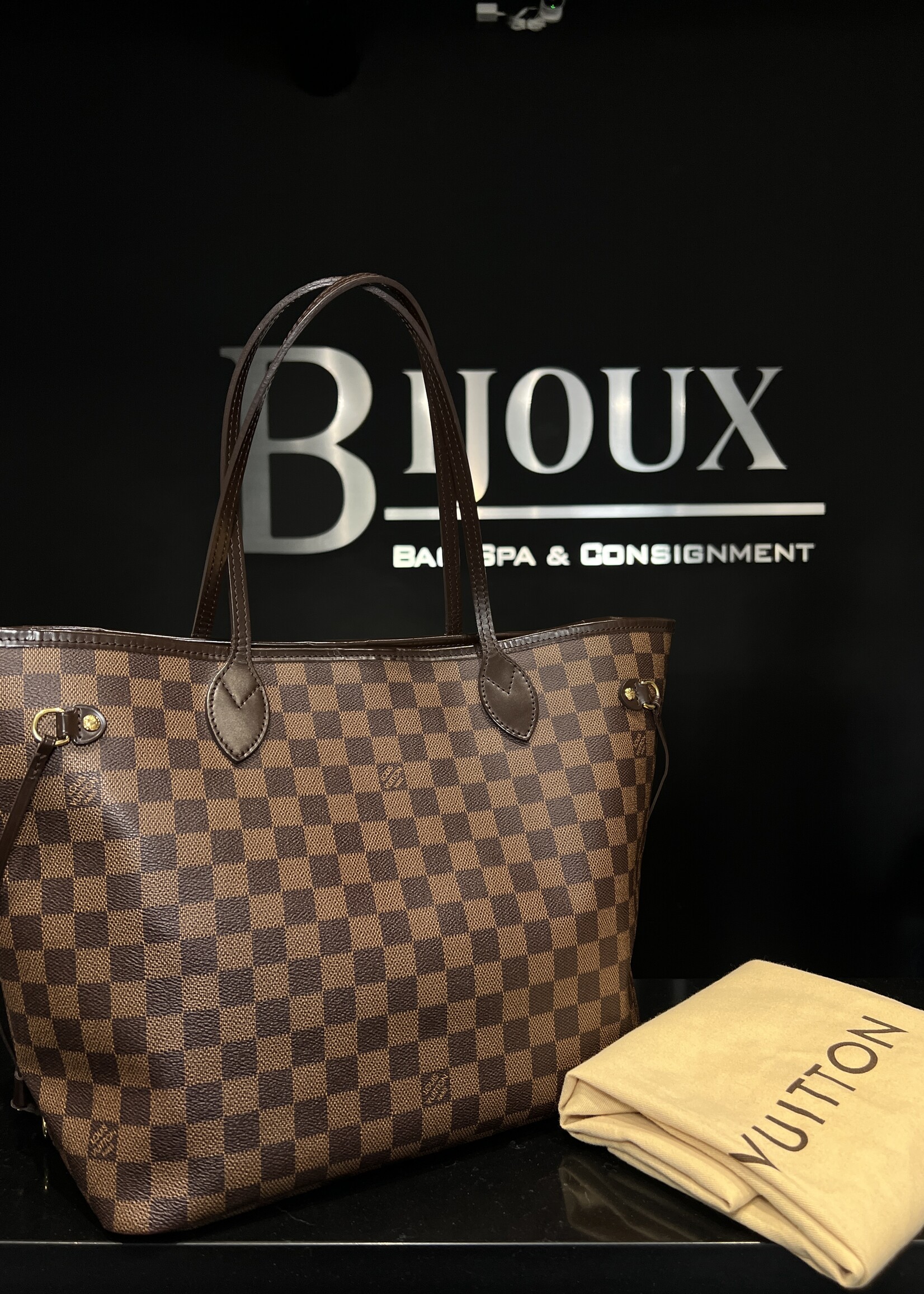 Louis Vuitton Louis Vuitton Neverfull MM Damier Ebene