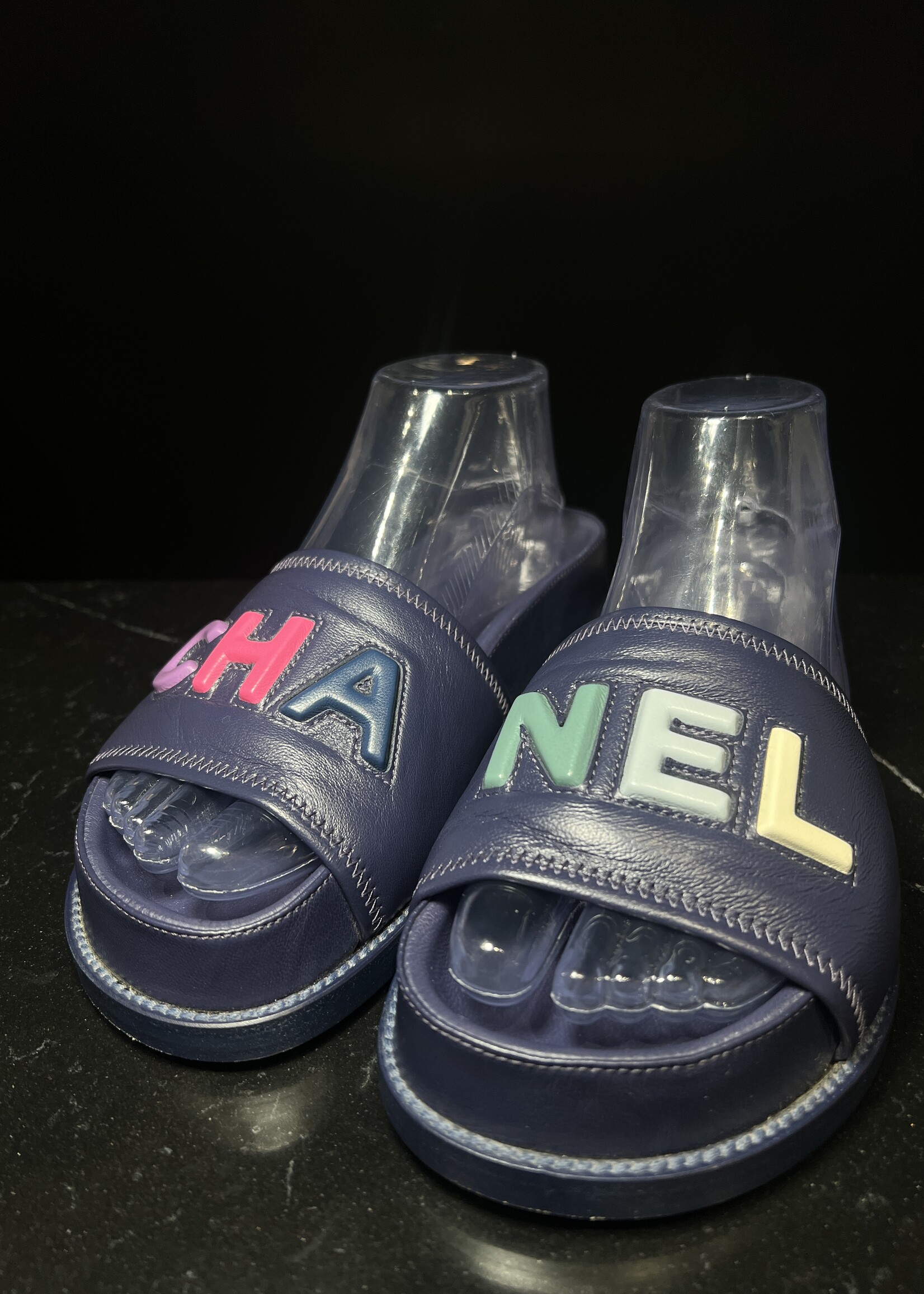 Chanel Chanel Multicolor Logo Sandals