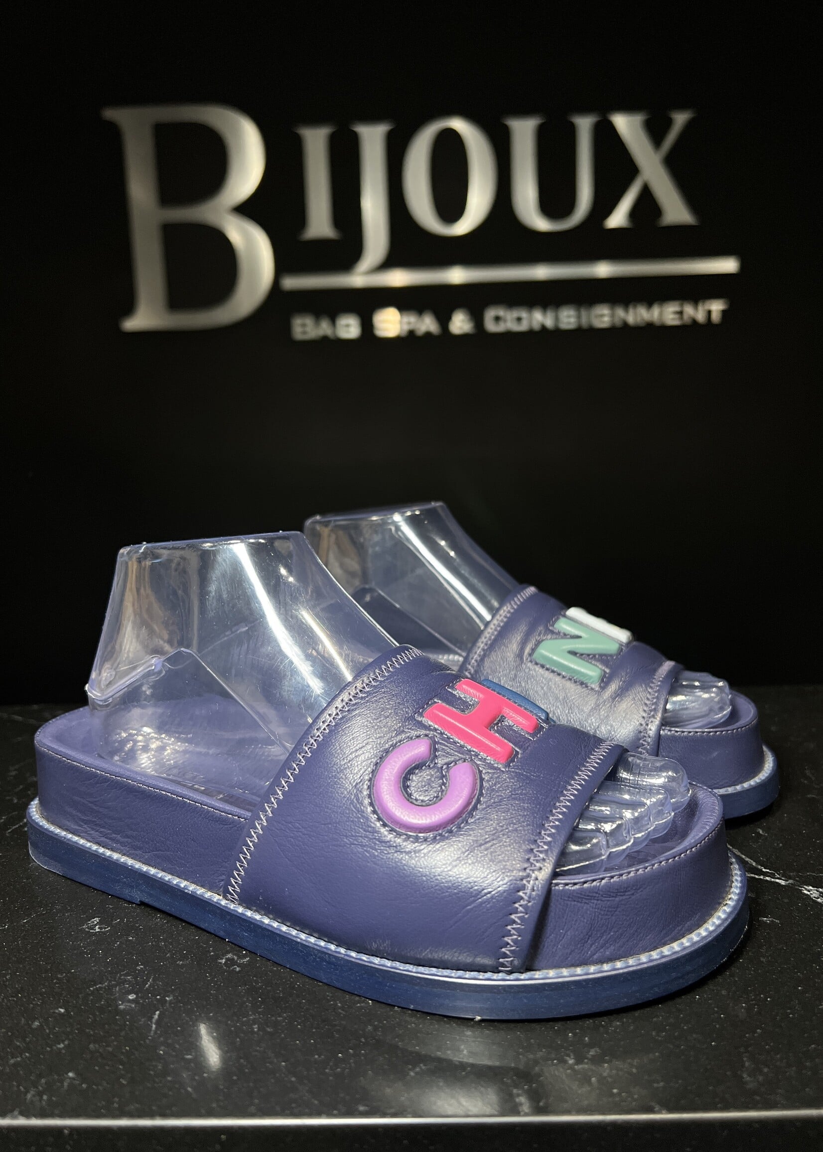 Chanel Chanel Multicolor Logo Sandals
