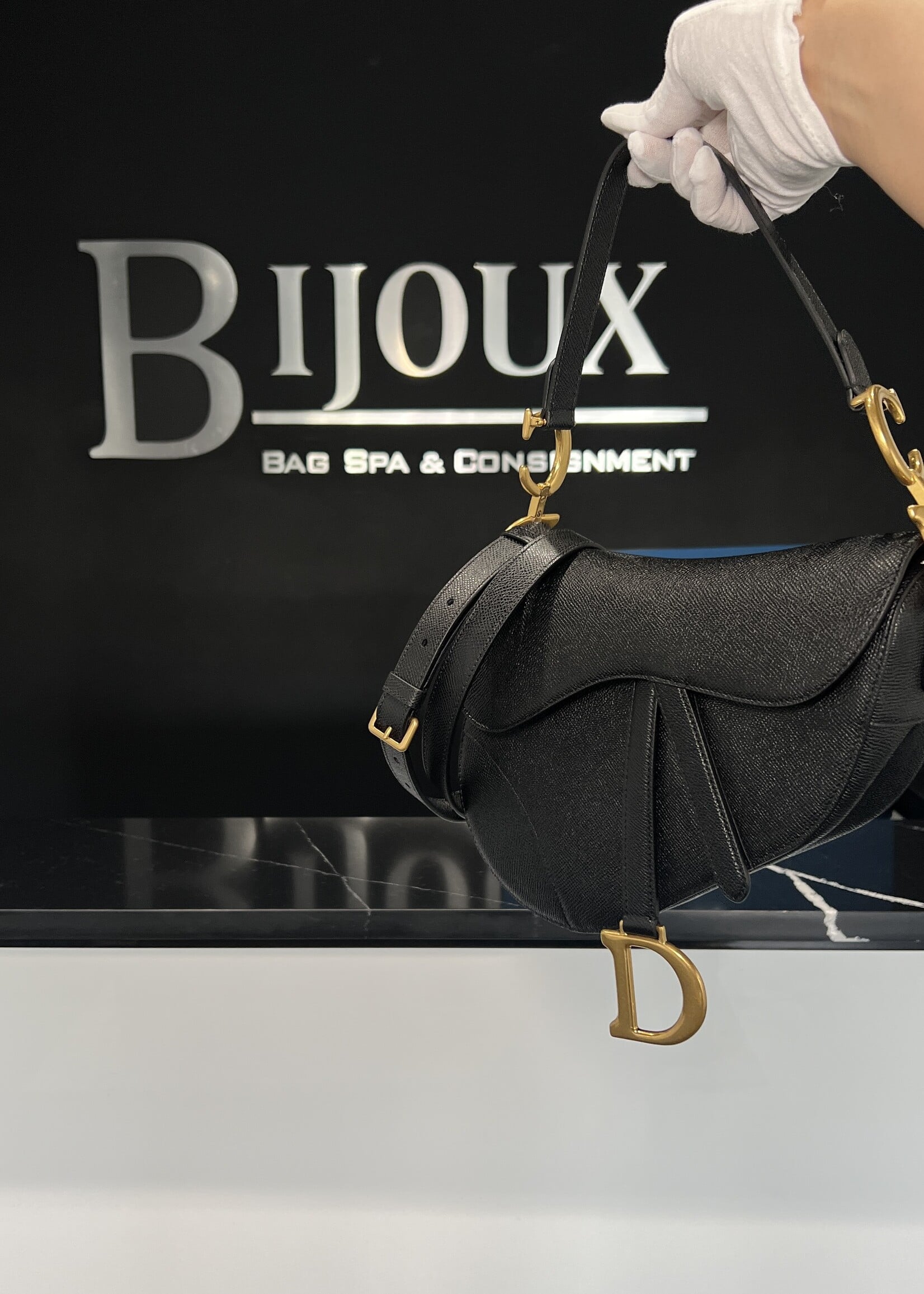 Christian Dior Christian Dior Saddle Black GHW