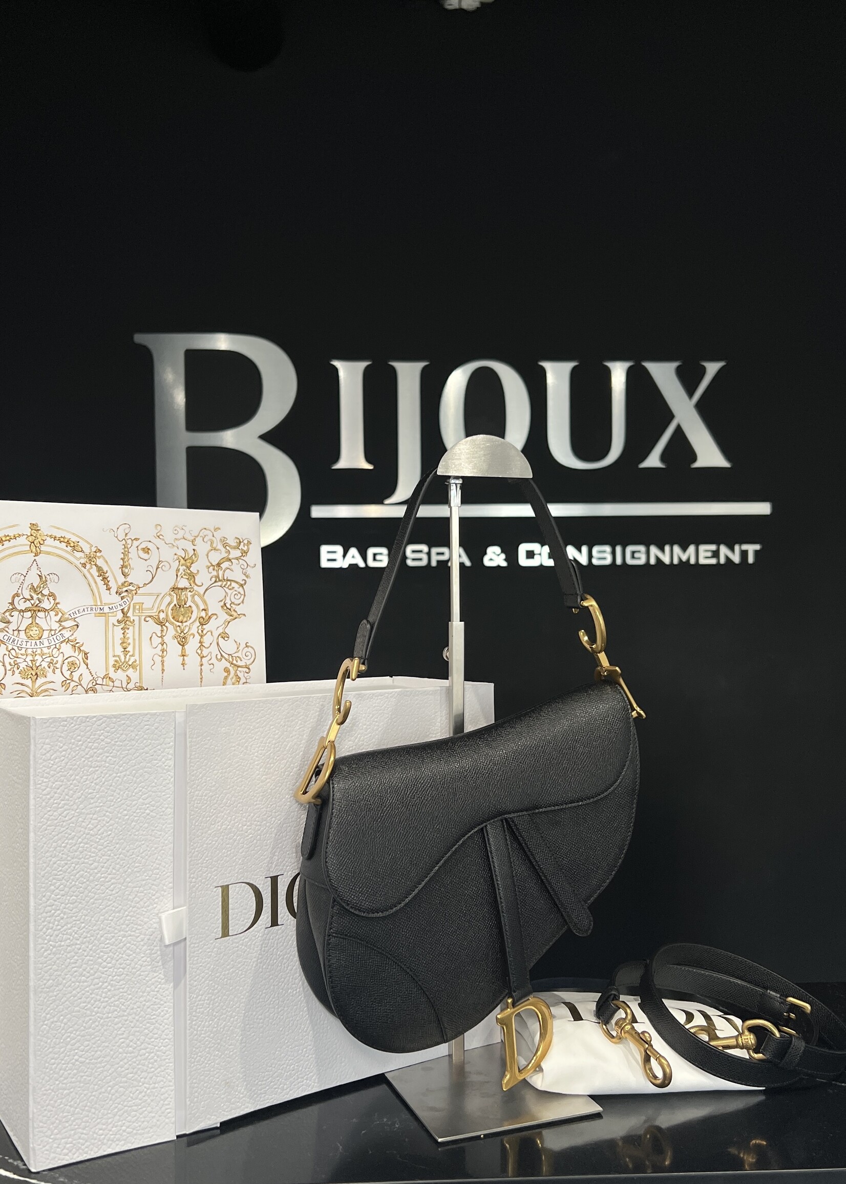Christian Dior SOLD- Christian Dior Saddle Black GHW